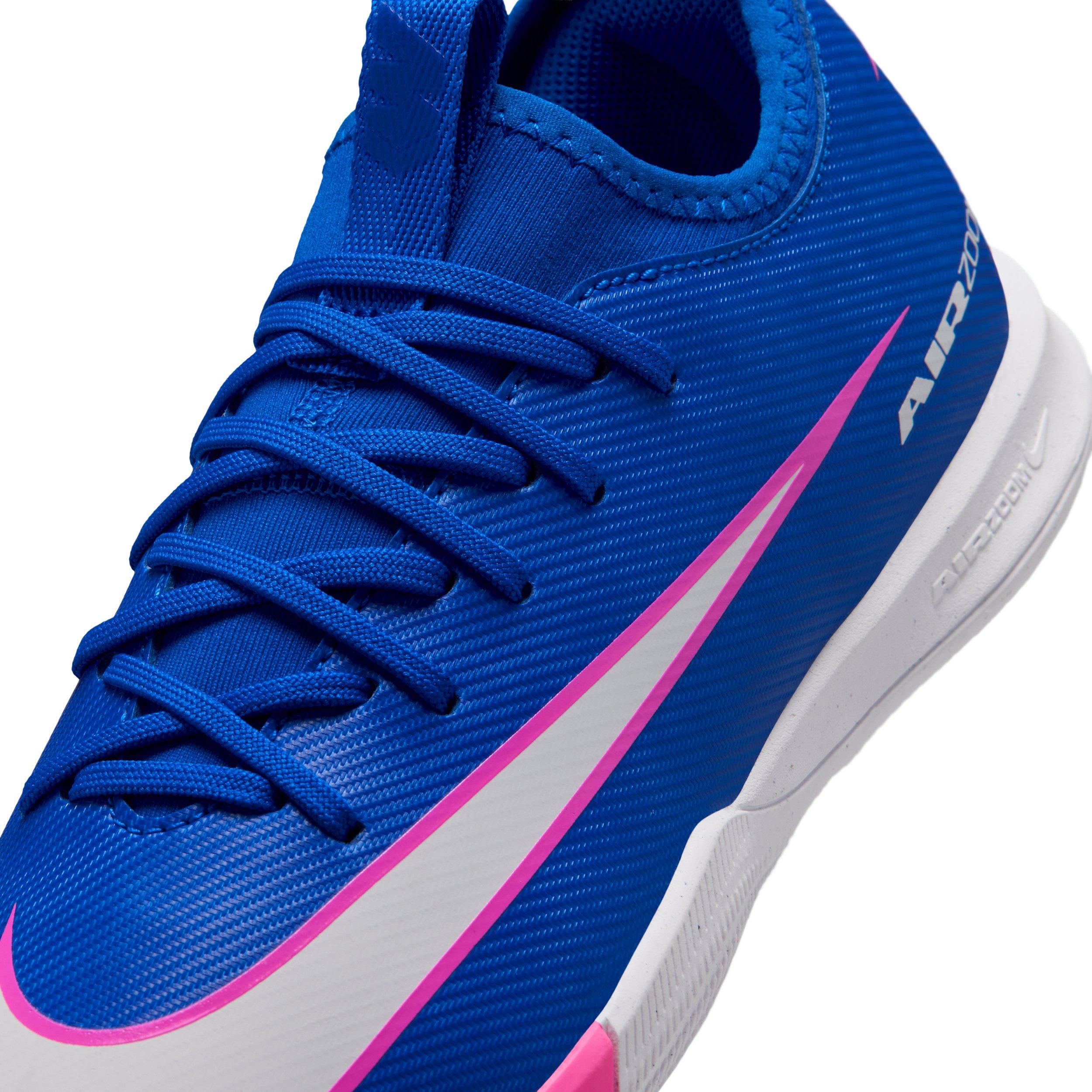 Nike Jr. Mercurial Vapor 16 Academy IC "Racer Blue/White" Grade School Kids' Soccer Shoe - BLUE/WHITE Thumbnail View 7