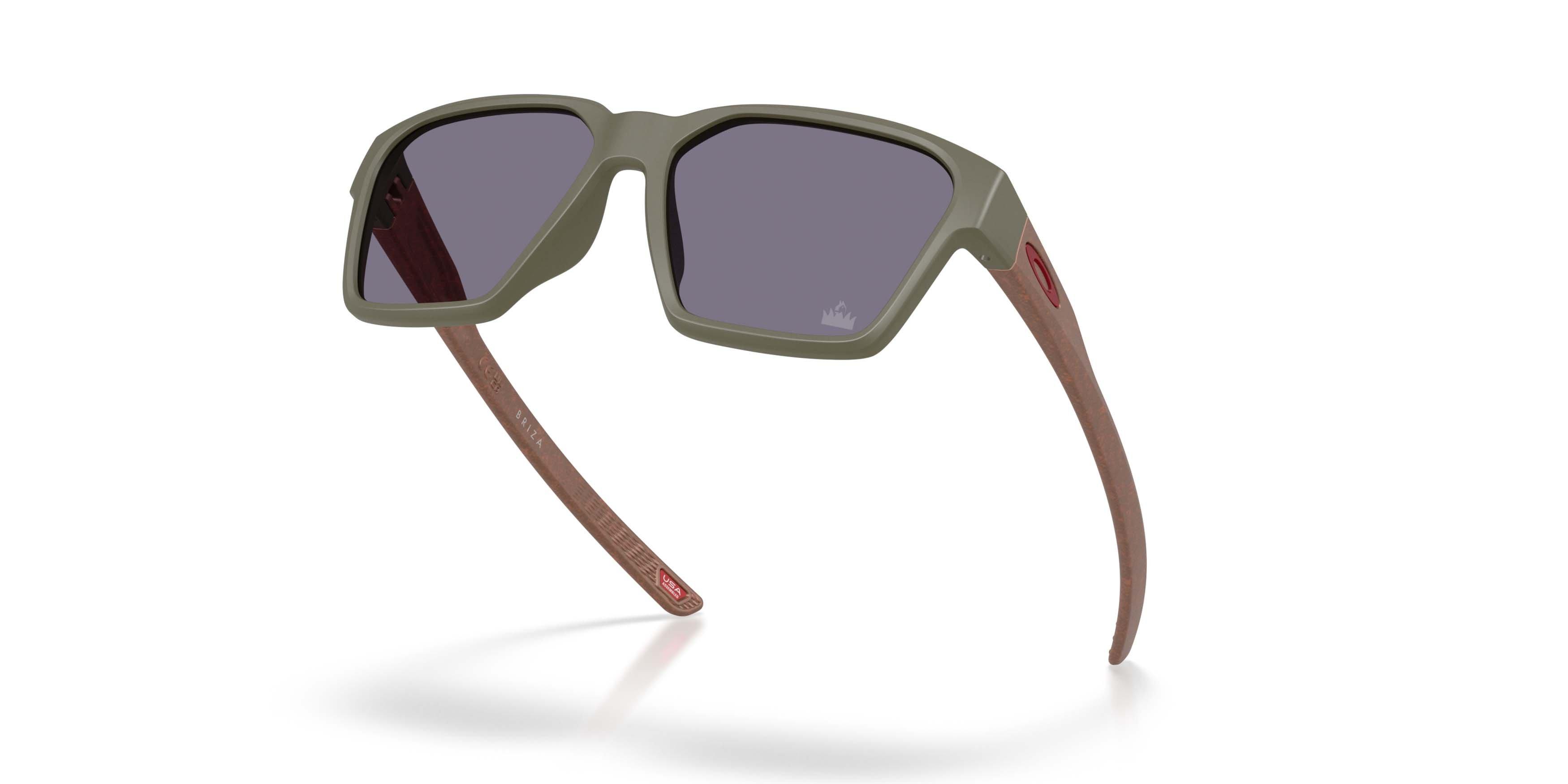 Oakley Briza Prizm Grey Sunglasses - Matte Black - GREEN/GREY