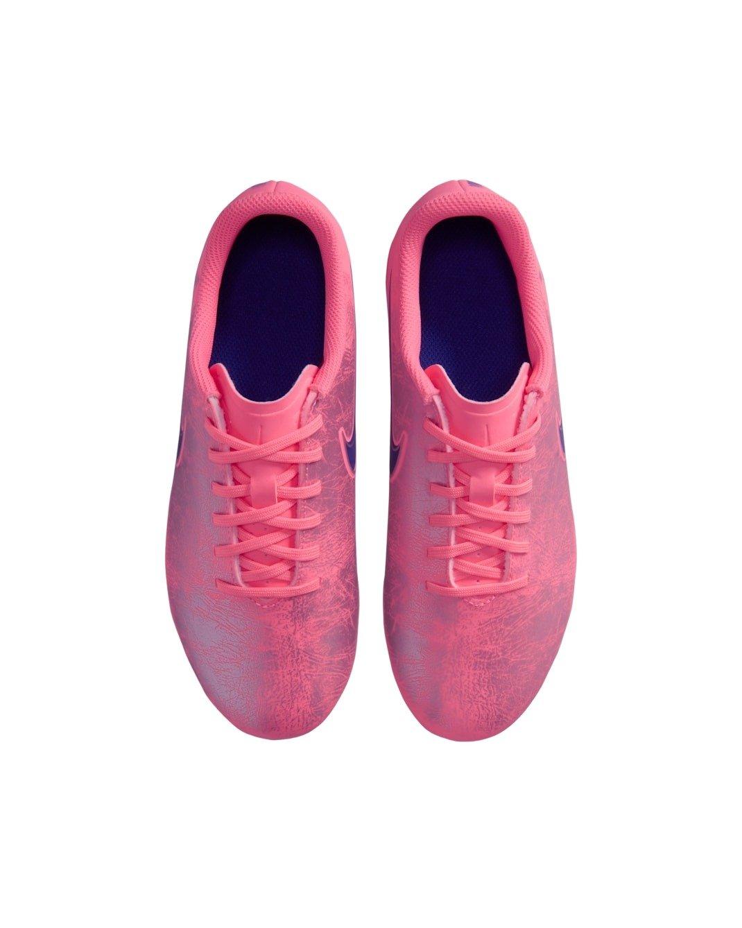 Nike "Vini Jr" Mercurial Vapor 16 Club "Sunset Pulse/Old Royal" Grade School Kids' Soccer Cleat - PINK/PURPLE Thumbnail View 3
