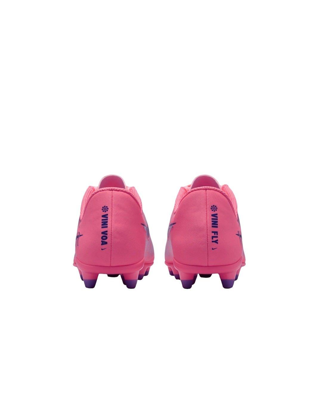 Nike "Vini Jr" Mercurial Vapor 16 Club "Sunset Pulse/Old Royal" Grade School Kids' Soccer Cleat - PINK/PURPLE Thumbnail View 5