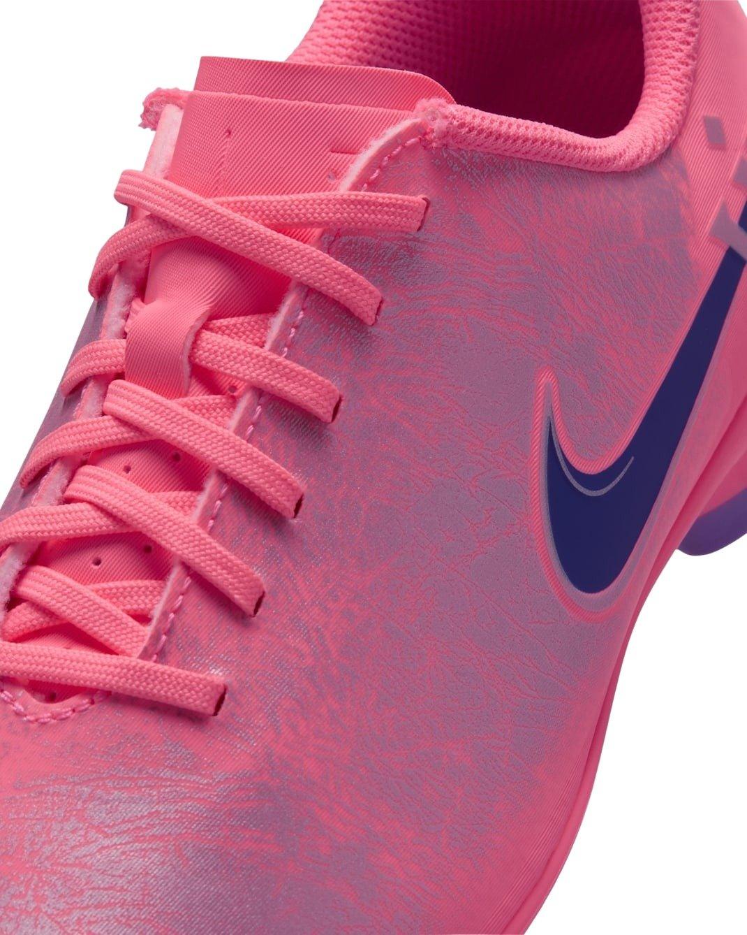 Nike "Vini Jr" Mercurial Vapor 16 Club "Sunset Pulse/Old Royal" Grade School Kids' Soccer Cleat - PINK/PURPLE Thumbnail View 6