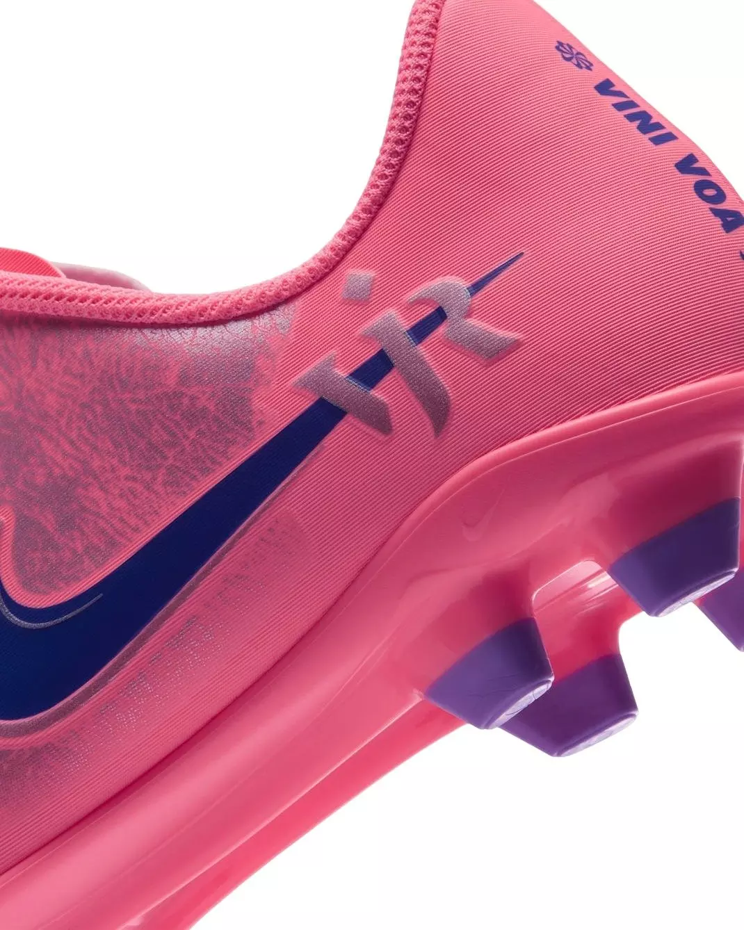 Nike "Vini Jr" Mercurial Vapor 16 Club "Sunset Pulse/Old Royal" Grade School Kids' Soccer Cleat - PINK/PURPLE