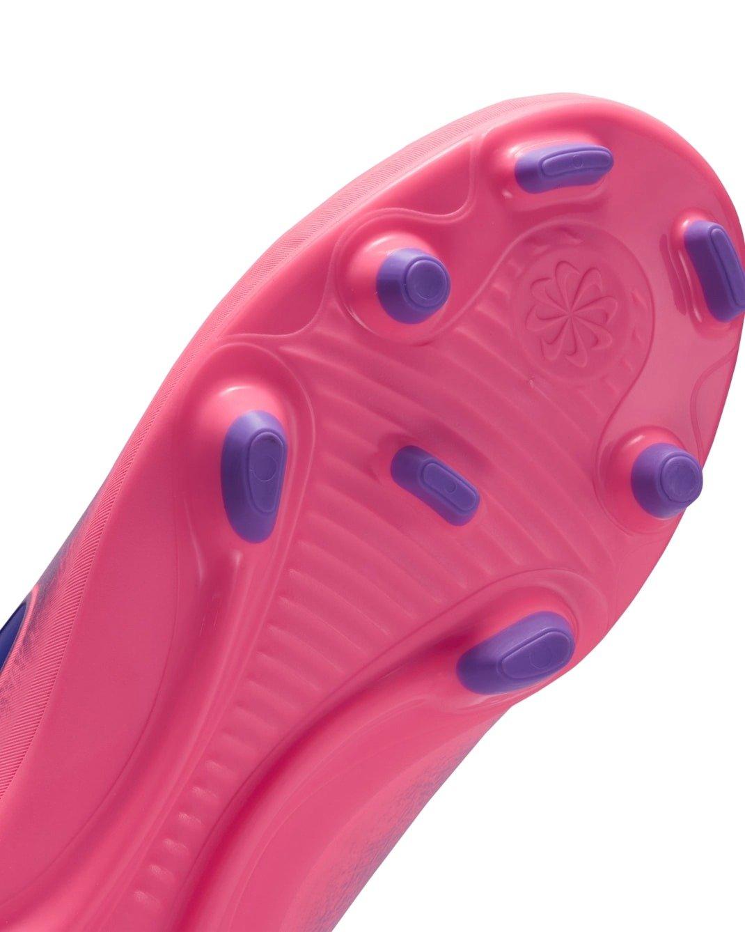 Nike "Vini Jr" Mercurial Vapor 16 Club "Sunset Pulse/Old Royal" Grade School Kids' Soccer Cleat - PINK/PURPLE Thumbnail View 8