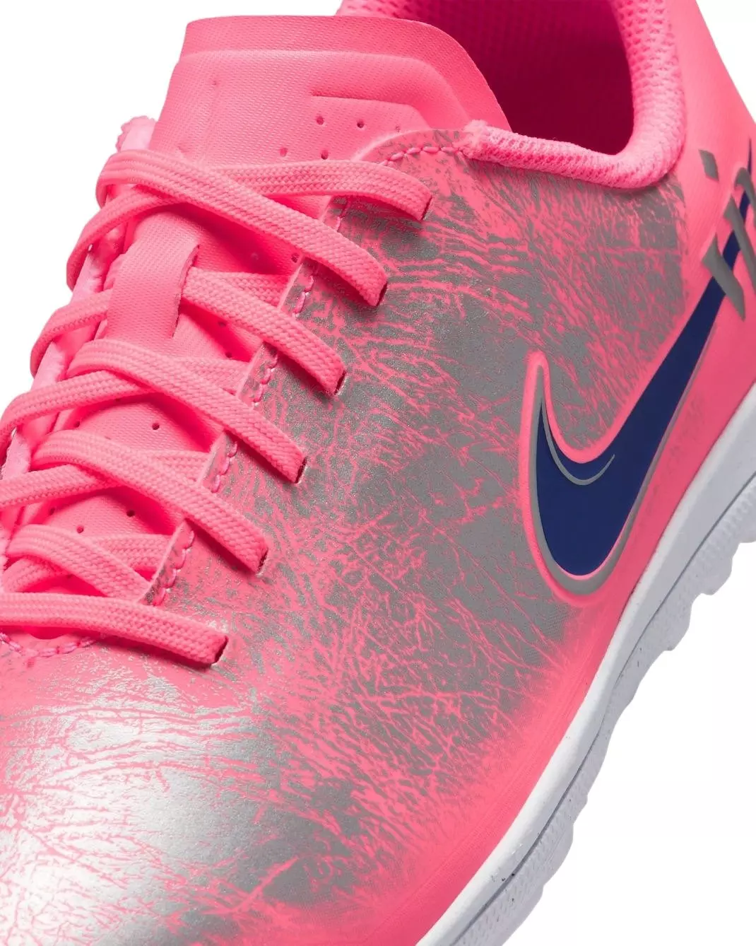 Nike "Vini Jr" Mercurial Vapor 16 Club Turf "Sunset Pulse/Old Royal" Grade School Kids' Soccer Cleat - PINK/PURPLE