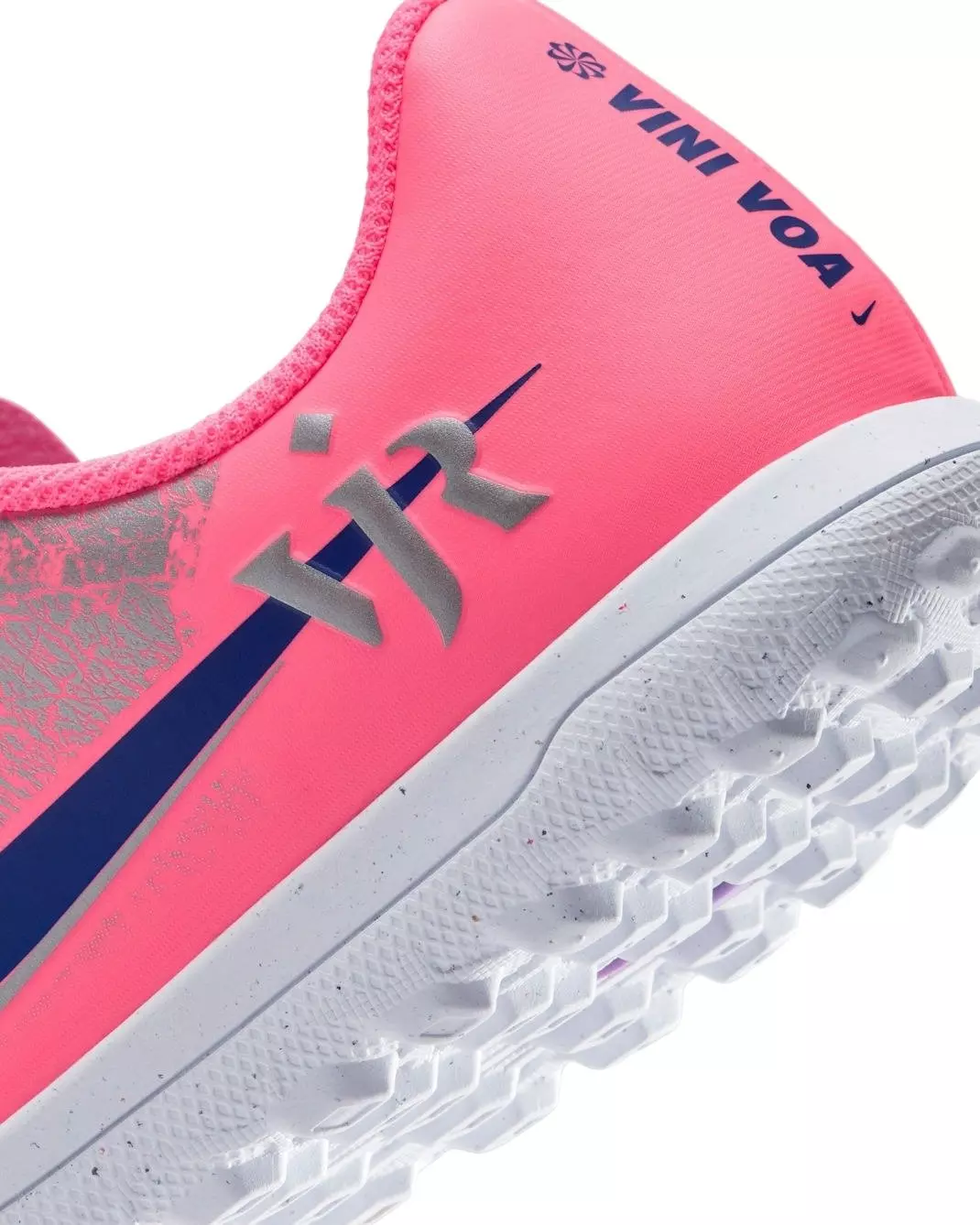 Nike "Vini Jr" Mercurial Vapor 16 Club Turf "Sunset Pulse/Old Royal" Grade School Kids' Soccer Cleat - PINK/PURPLE