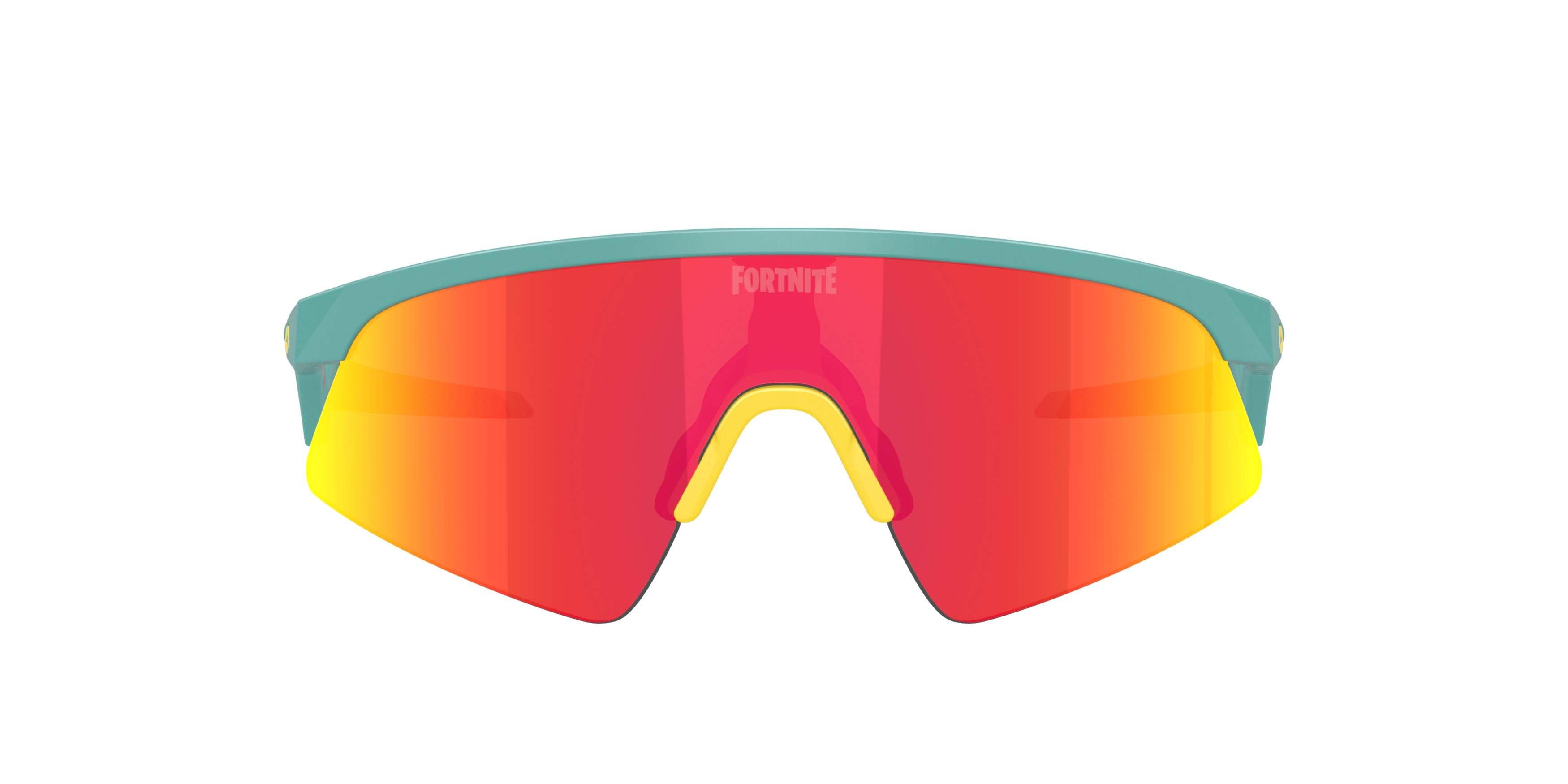 Oakley Youth Fit Resistor Sweep Prizm Ruby Sunglasses - Matte Pacific - BLUE/RED