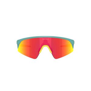 Oakley Youth Fit Resistor Sweep Prizm Ruby Sunglasses - Matte Pacific - BLUE/RED