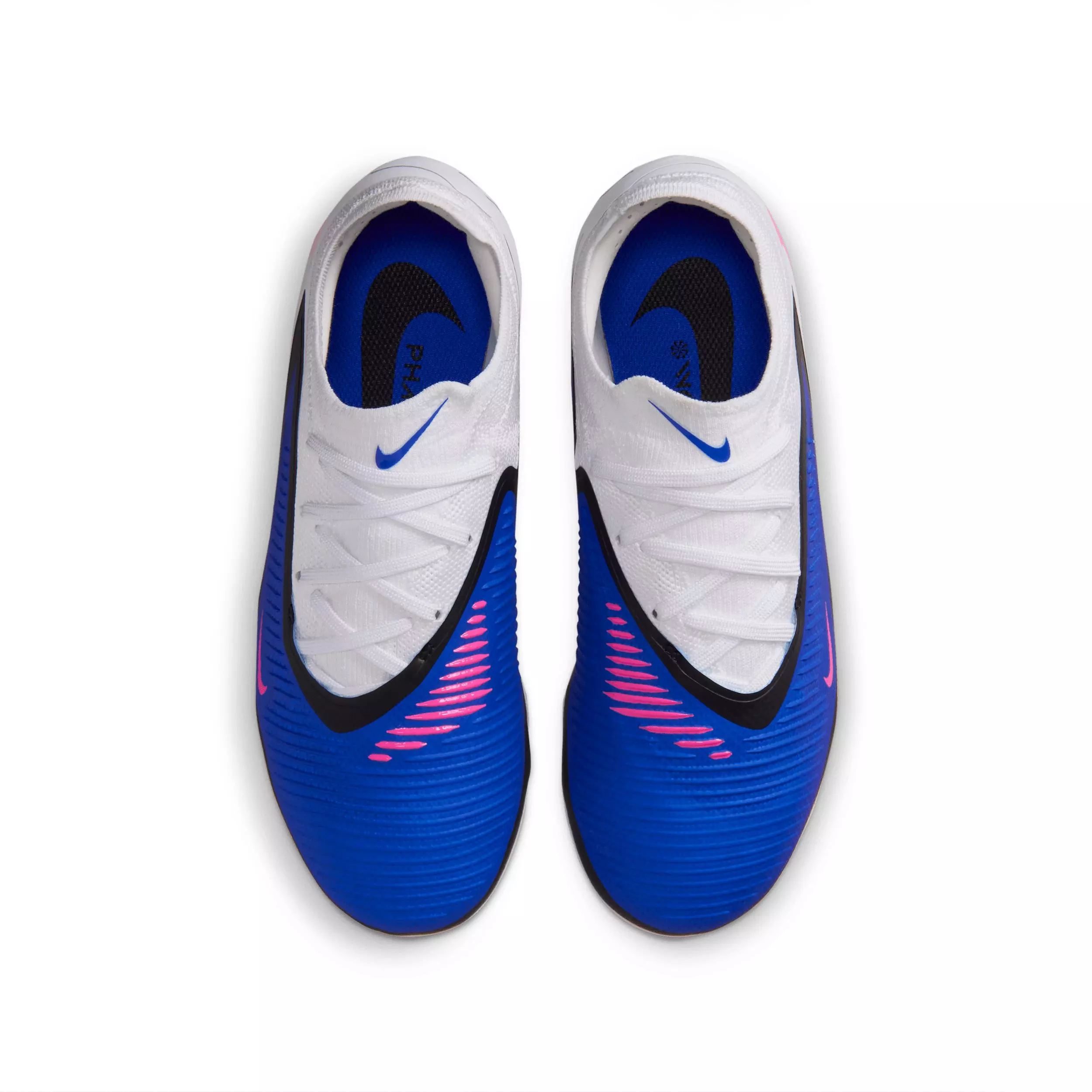 Nike Jr. Phantom 6 Low Pro MG "Racer Blue/White/Pink Blast" Grade School Kids' Soccer Cleat - BLUE/WHITE/PINK