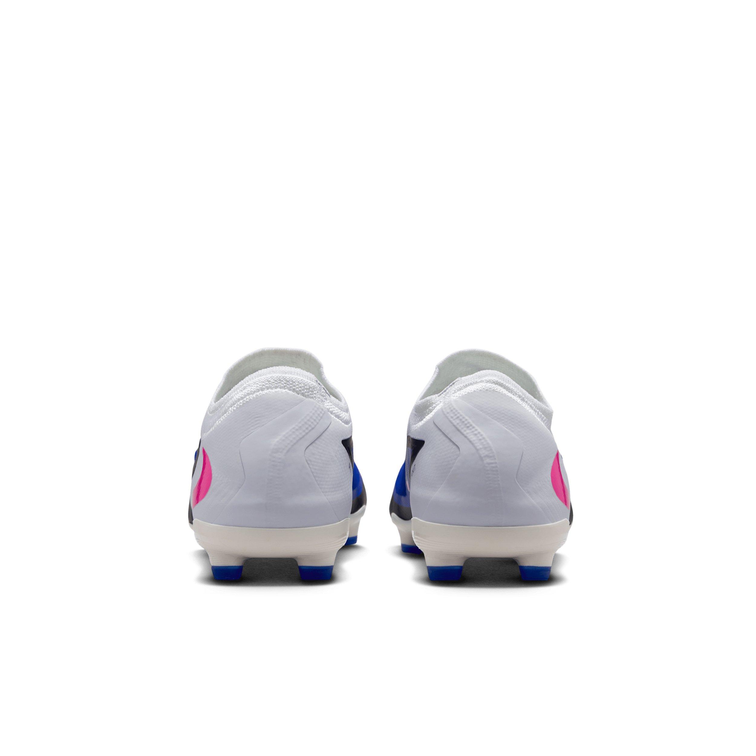 Nike Jr. Phantom 6 Low Pro MG "Racer Blue/White/Pink Blast" Grade School Kids' Soccer Cleat - BLUE/WHITE/PINK Thumbnail View 5