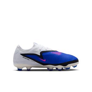 Nike Jr. Phantom 6 Low Pro MG "Racer Blue/White/Pink Blast" Grade School Kids' Soccer Cleat