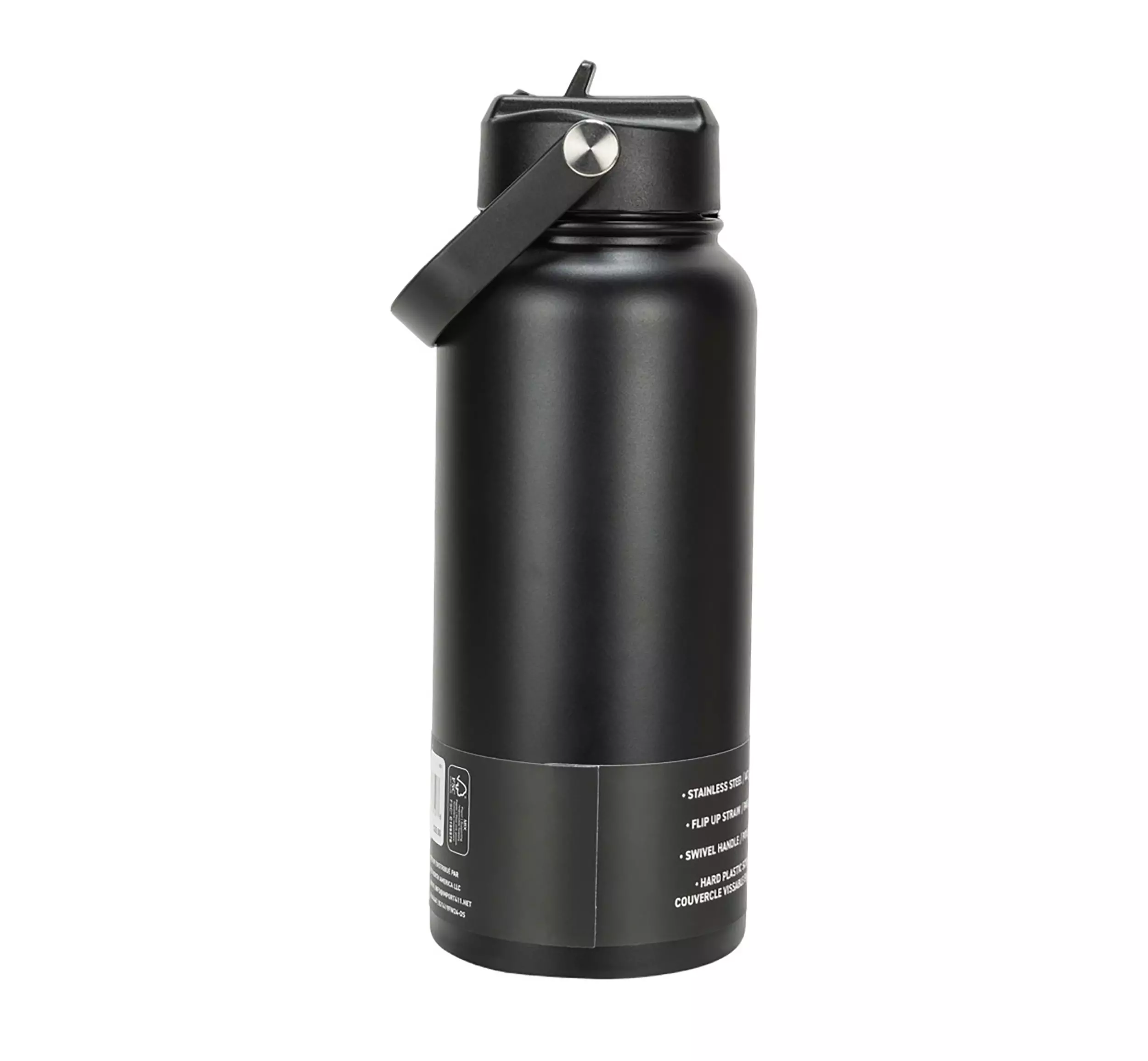 PUMA Honor 32oz Flip Top Water Bottle - Black - BLACK