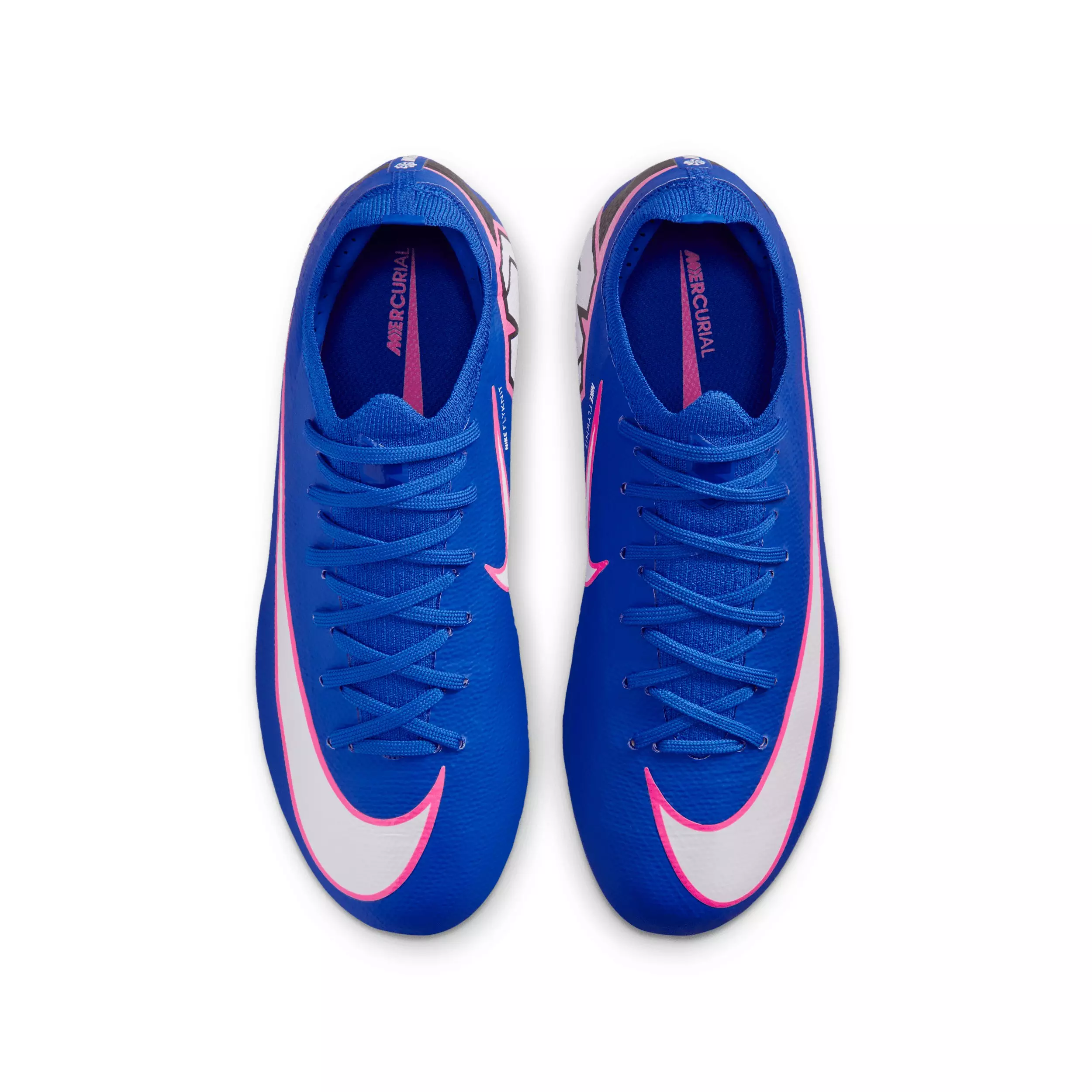 Nike Jr. Mercurial Vapor 16 Pro FG "Racer Blue/White" Grade School Kids' Soccer Cleat - BLUE/WHITE