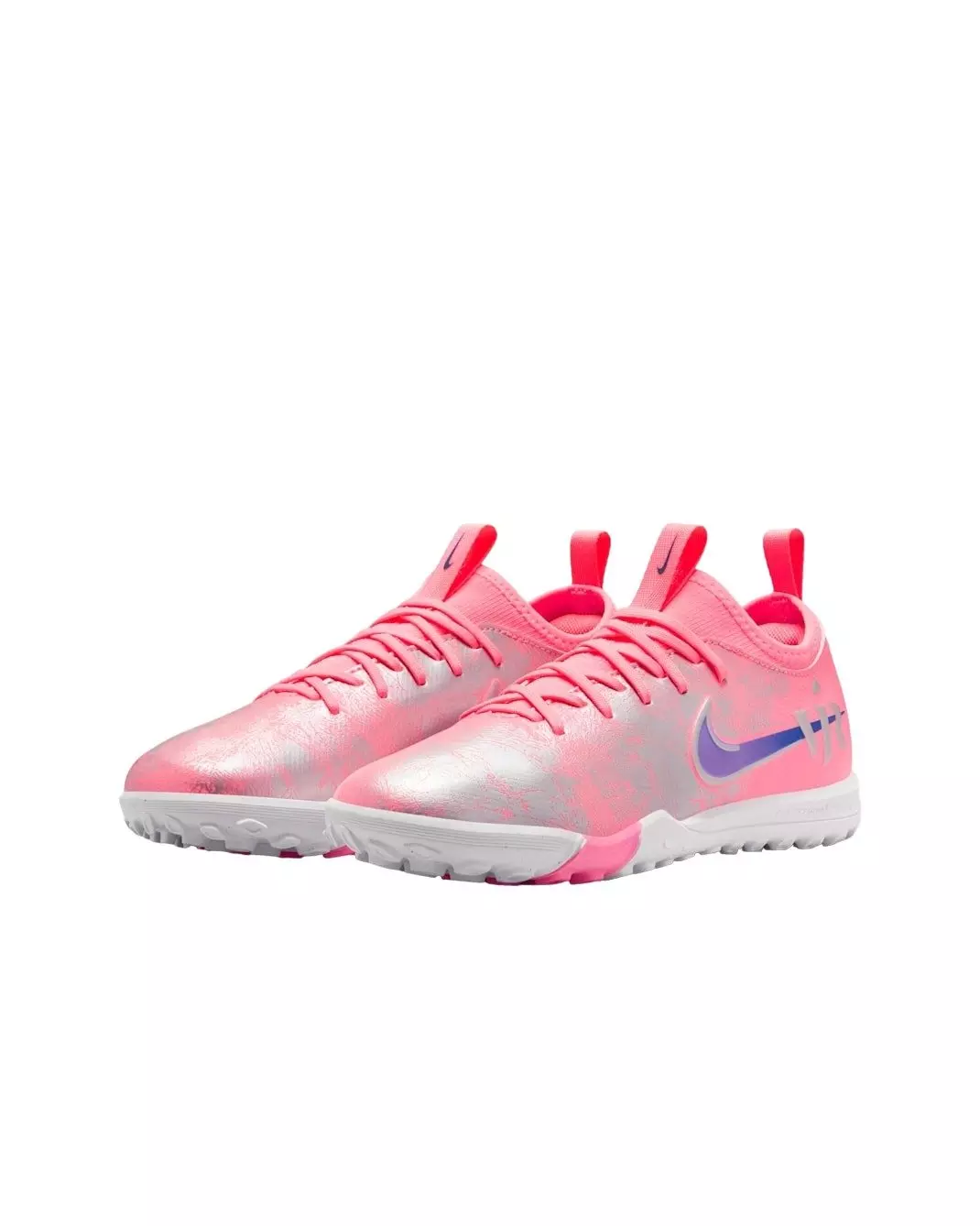 Nike "Vini Jr" Mercurial Vapor 16 Academy Turf "Pink/Purple" Grade School Kids' Soccer Cleat - PINK/PURPLE