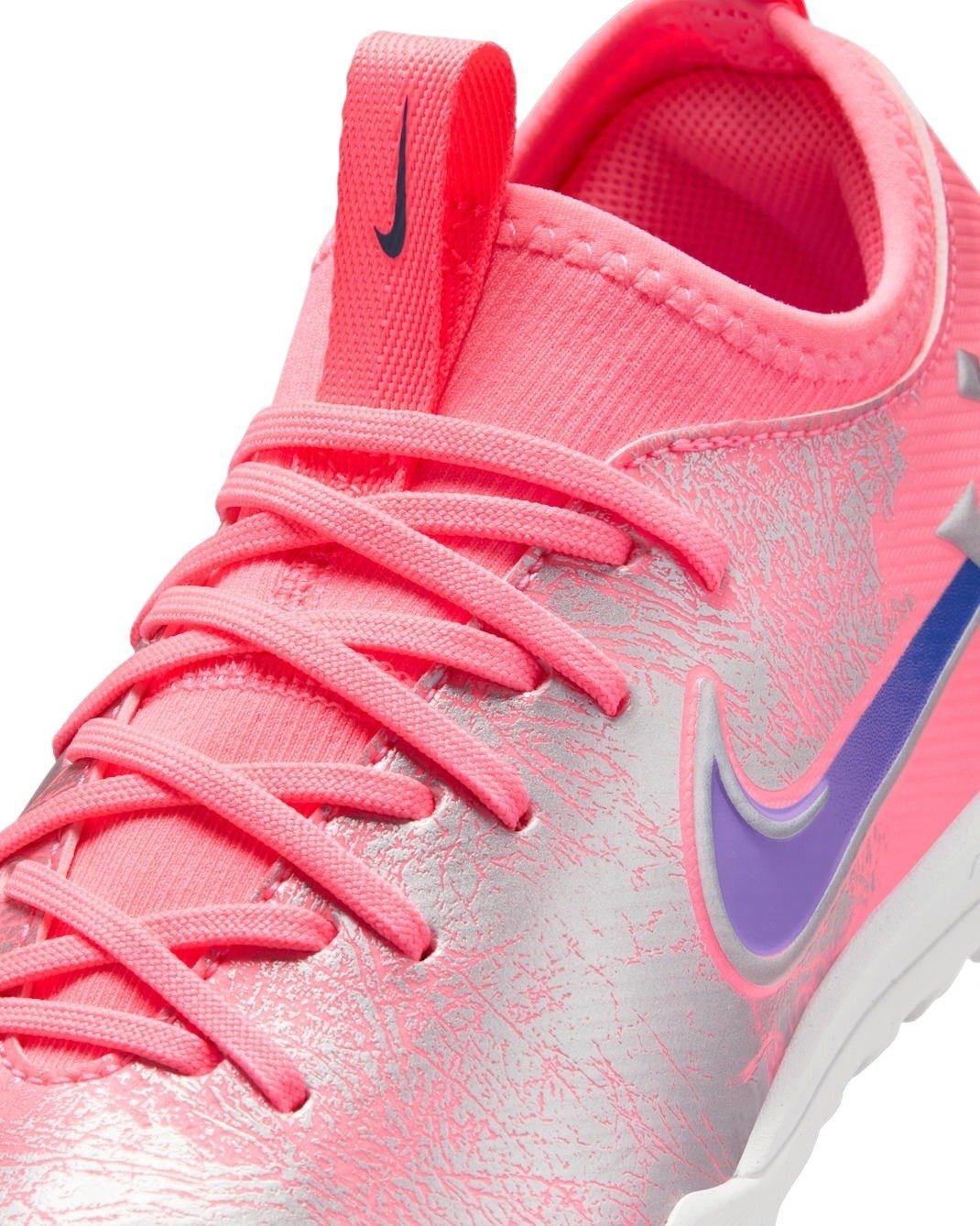 Nike "Vini Jr" Mercurial Vapor 16 Academy Turf "Pink/Purple" Grade School Kids' Soccer Cleat - PINK/PURPLE Thumbnail View 6