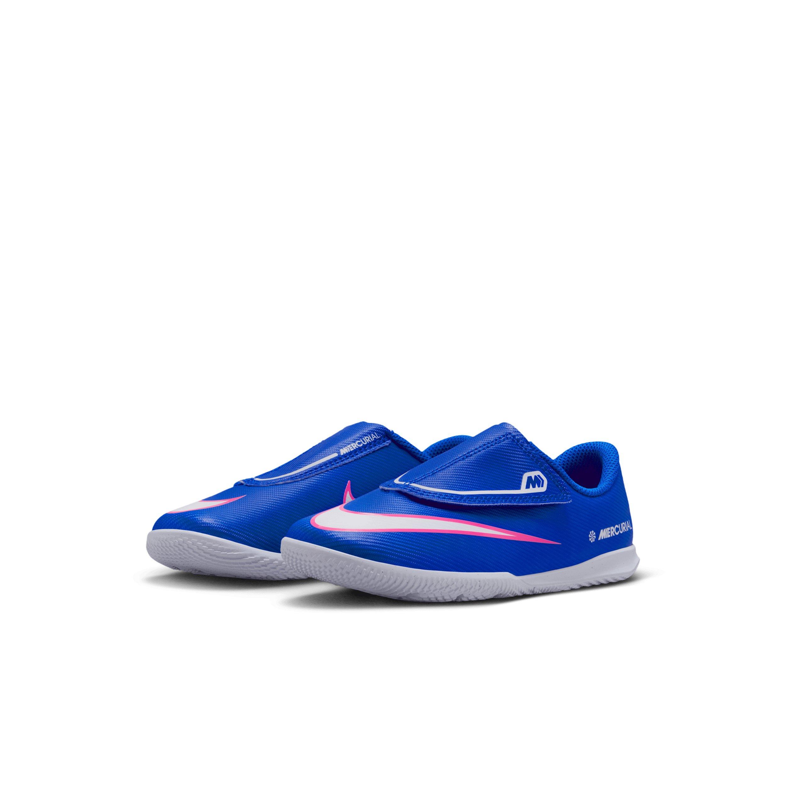 Nike Jr. Mercurial Vapor 16 Club IC "Racer Blue/White" Preschool Kids' Soccer Shoe - BLUE/WHITE Thumbnail View 3