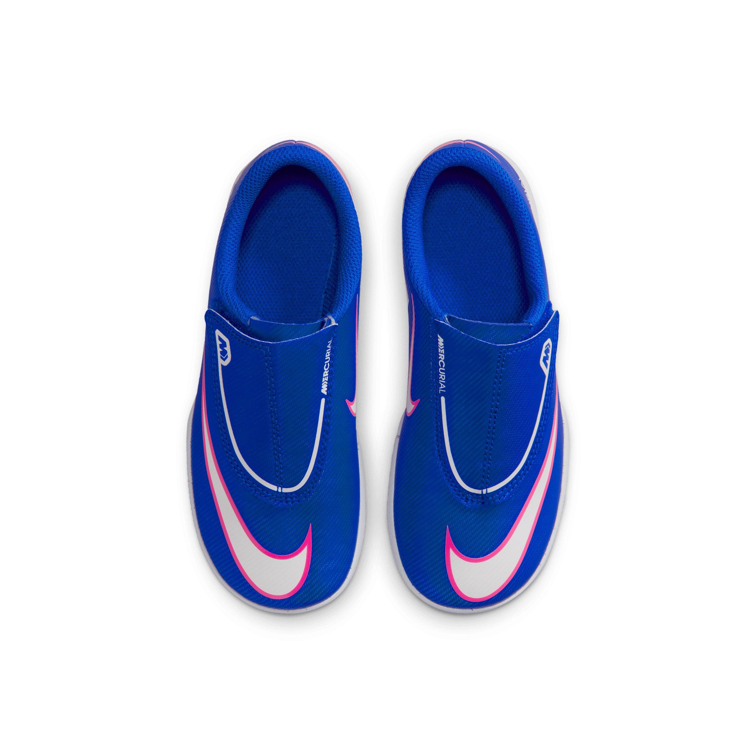 Nike Jr. Mercurial Vapor 16 Club IC "Racer Blue/White" Preschool Kids' Soccer Shoe - BLUE/WHITE Thumbnail View 4