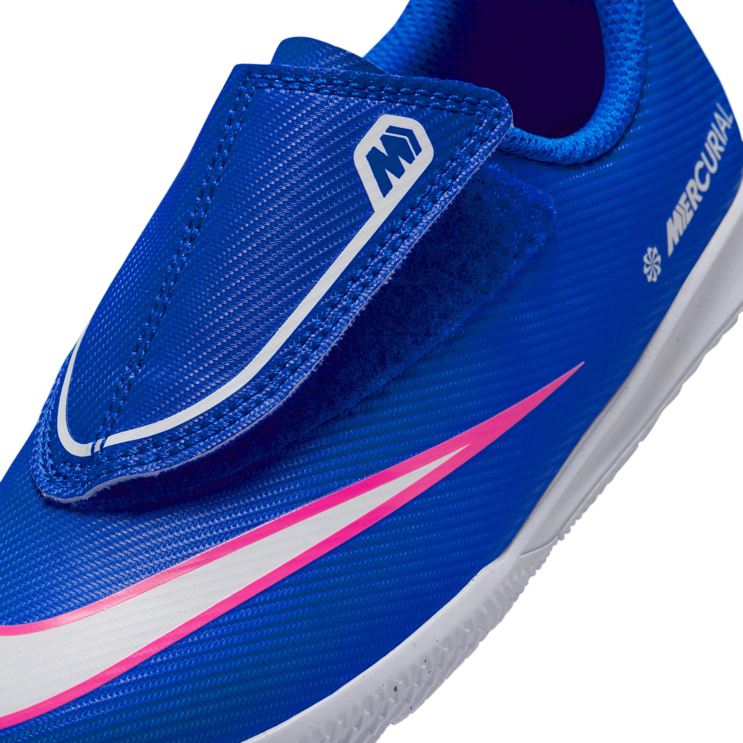 Nike Jr. Mercurial Vapor 16 Club IC "Racer Blue/White" Preschool Kids' Soccer Shoe - BLUE/WHITE Thumbnail View 7