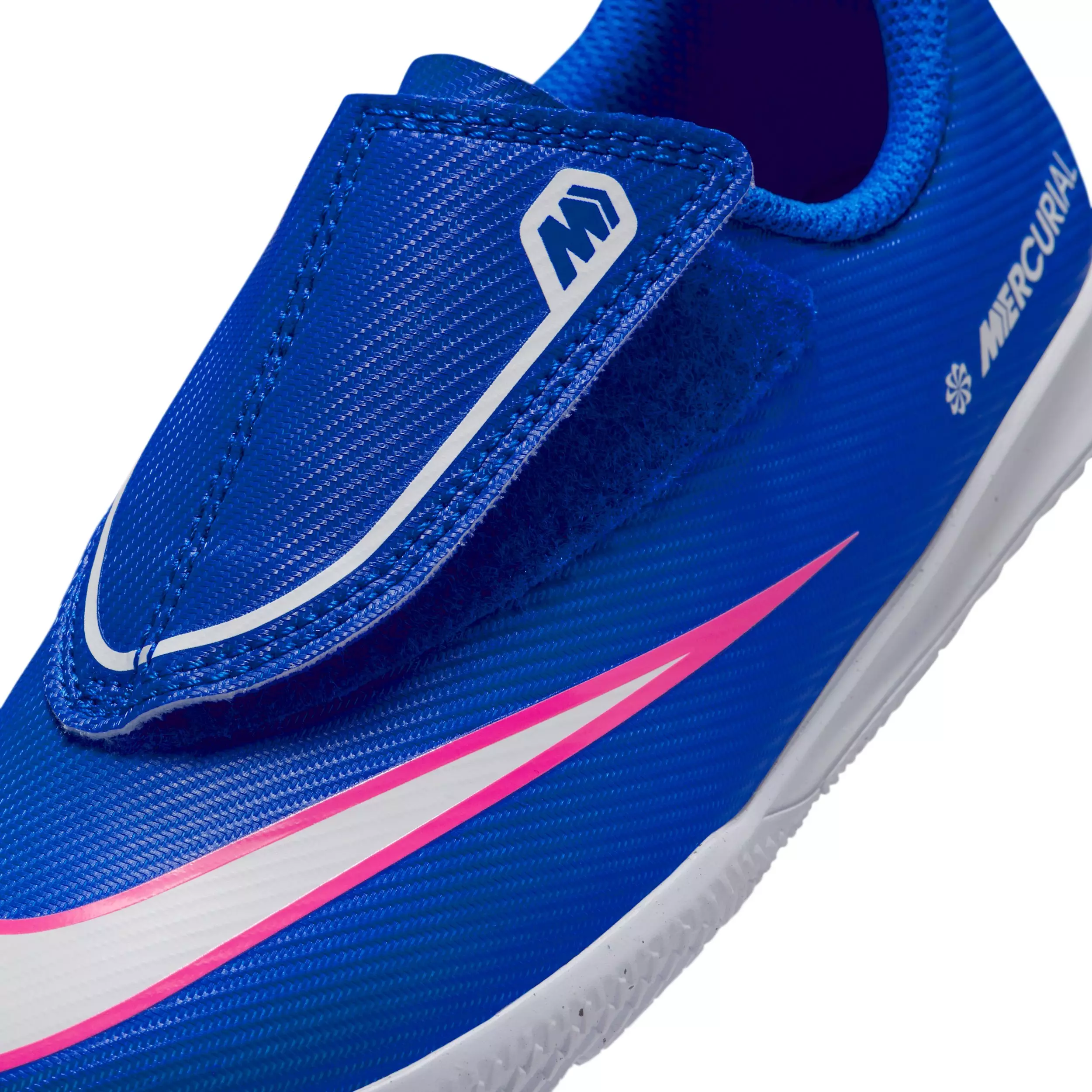 Nike Jr. Mercurial Vapor 16 Club IC "Racer Blue/White" Preschool Kids' Soccer Shoe - BLUE/WHITE