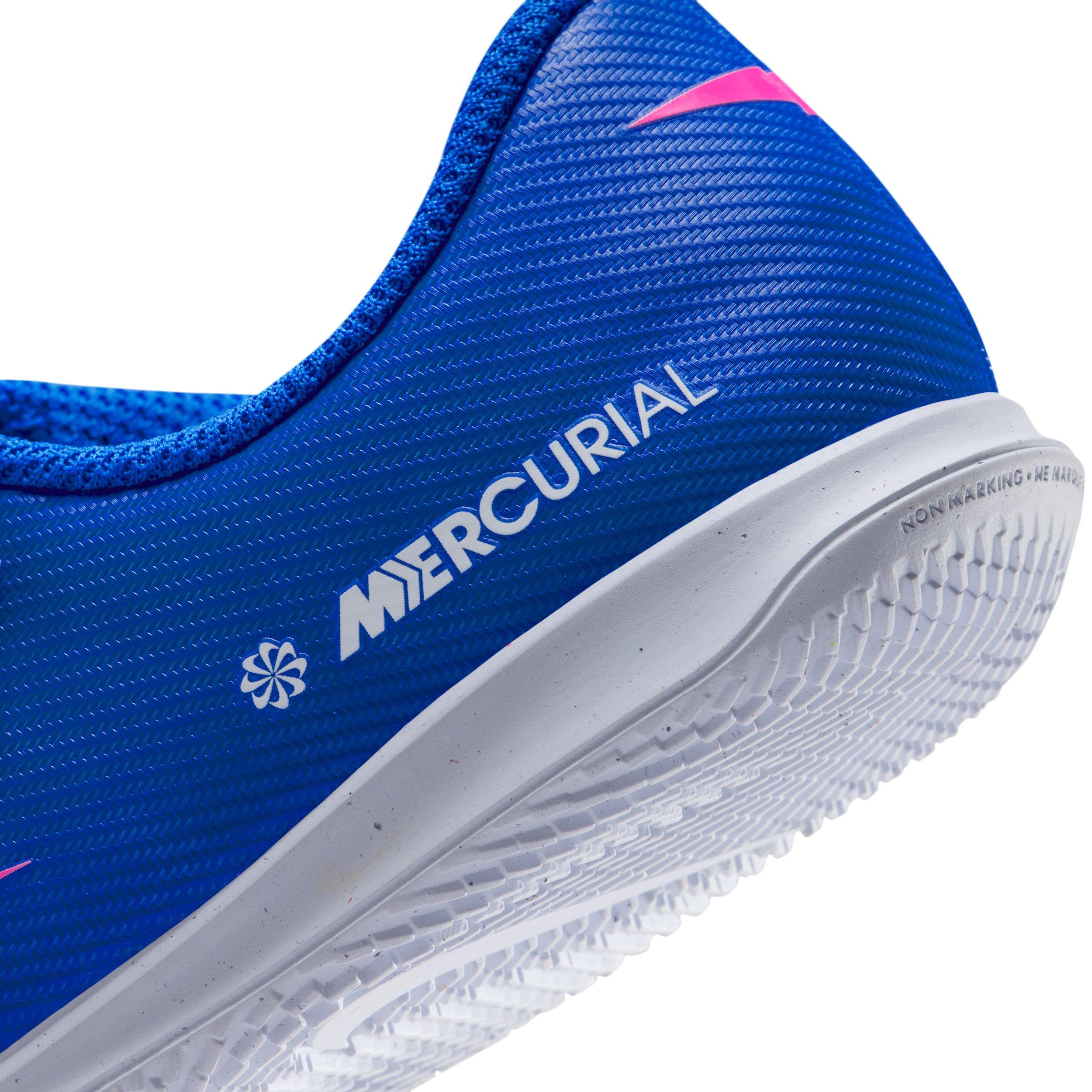 Nike Jr. Mercurial Vapor 16 Club IC "Racer Blue/White" Preschool Kids' Soccer Shoe - BLUE/WHITE Thumbnail View 8