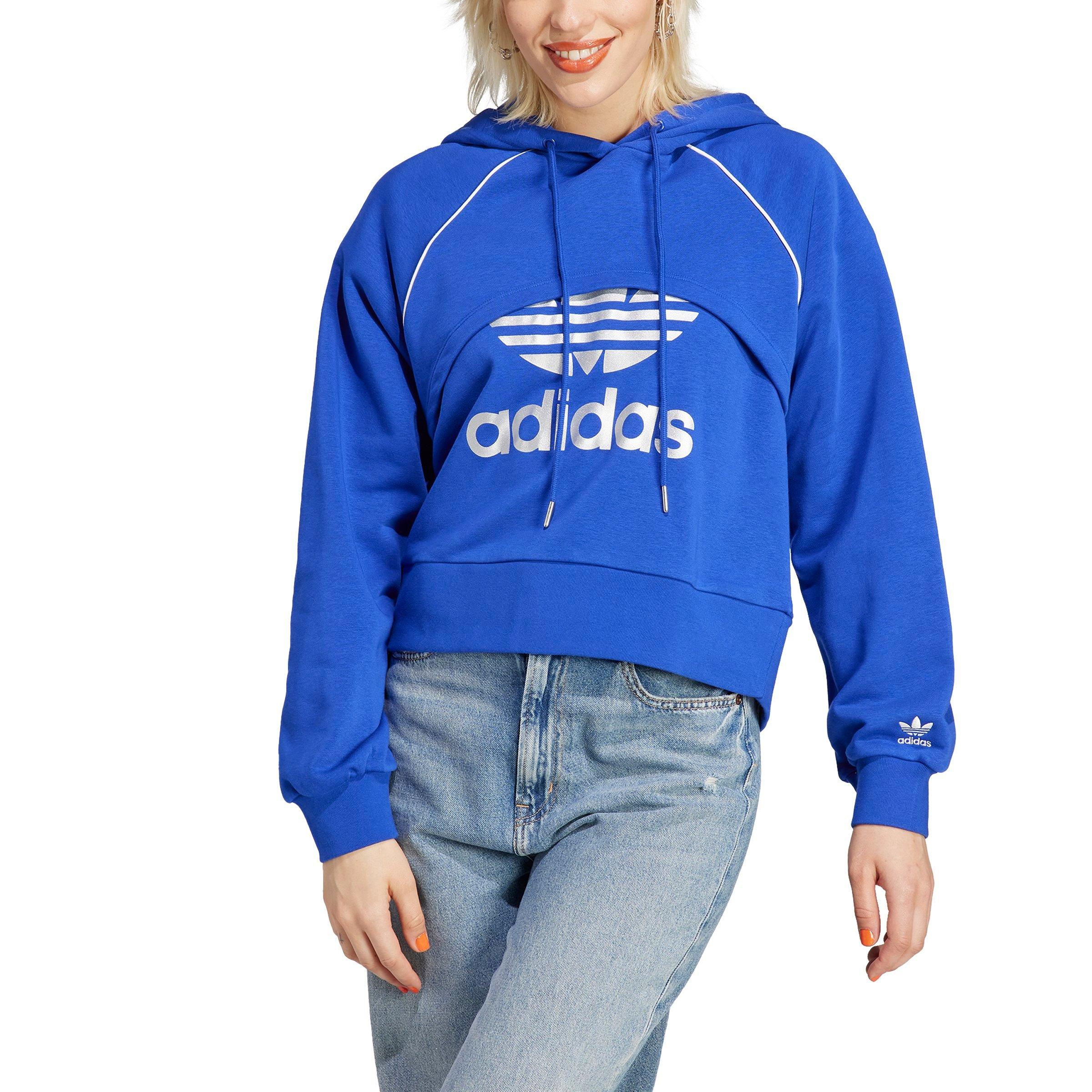 adidas Women s Originals Big Trefoil Logo Versatile Hoodie Blue