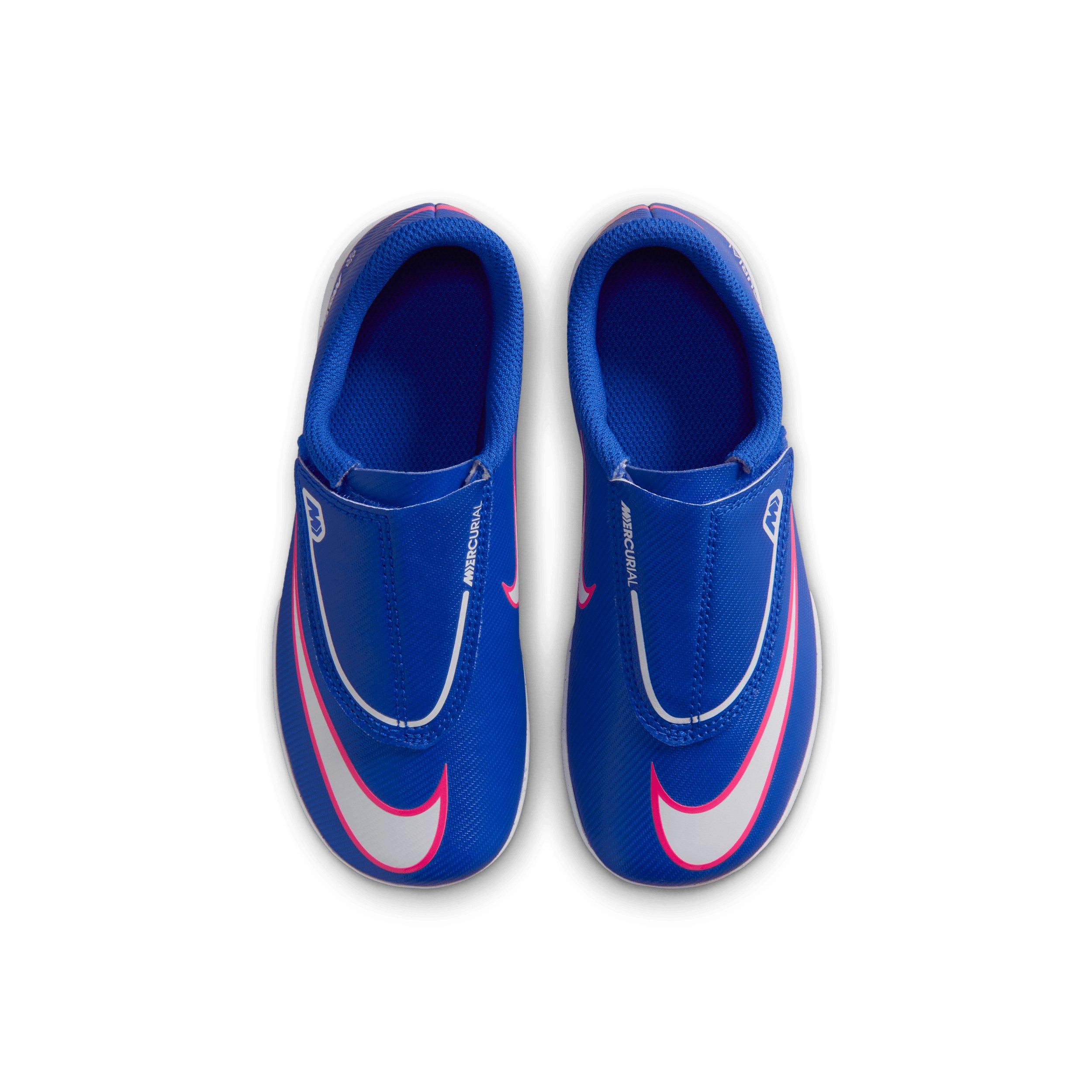 Nike Jr. Mercurial Vapor 16 Club Turf "Racer Blue/White" Preschool Kids' Soccer Shoe - BLUE/WHITE Thumbnail View 4