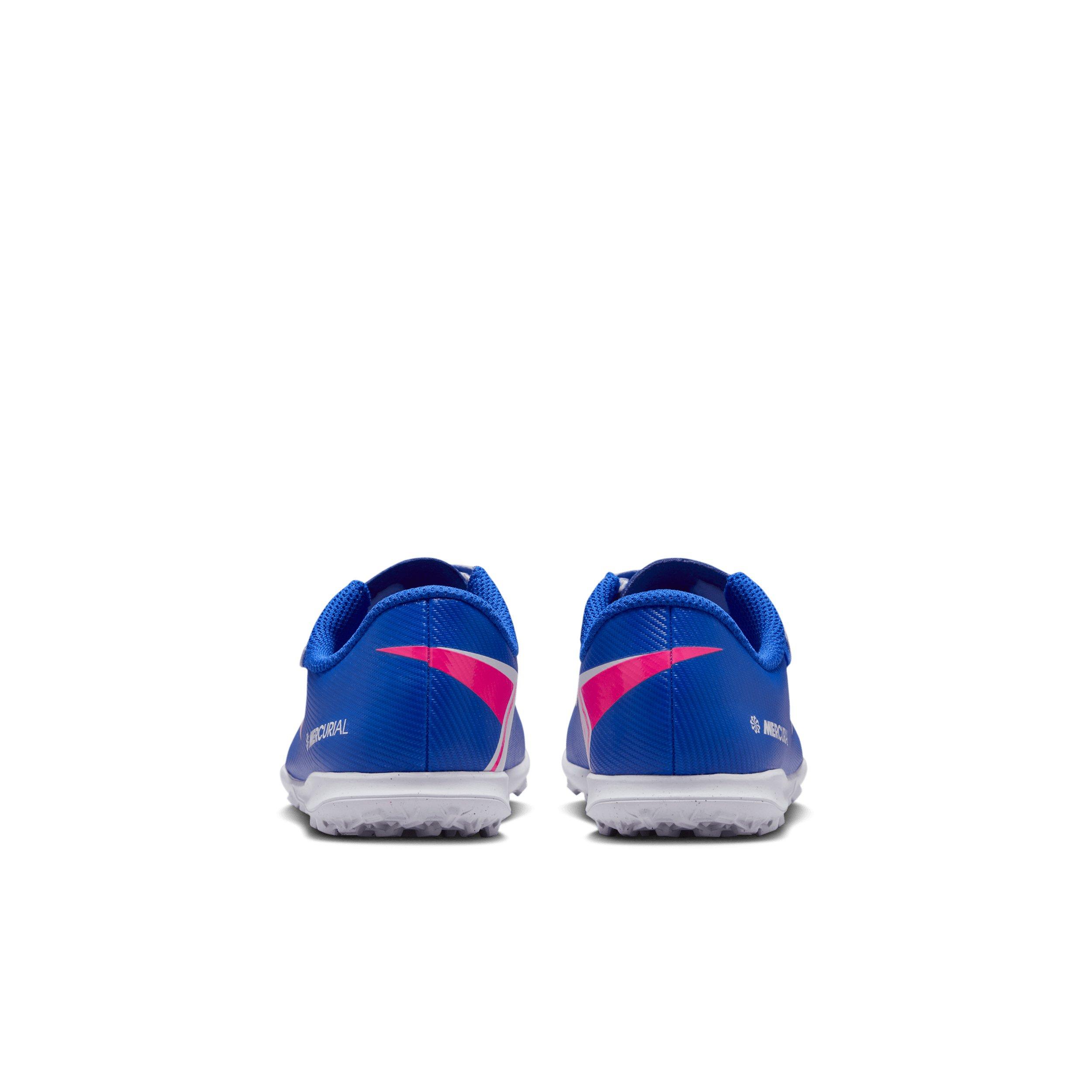 Nike Jr. Mercurial Vapor 16 Club Turf "Racer Blue/White" Preschool Kids' Soccer Shoe - BLUE/WHITE Thumbnail View 5