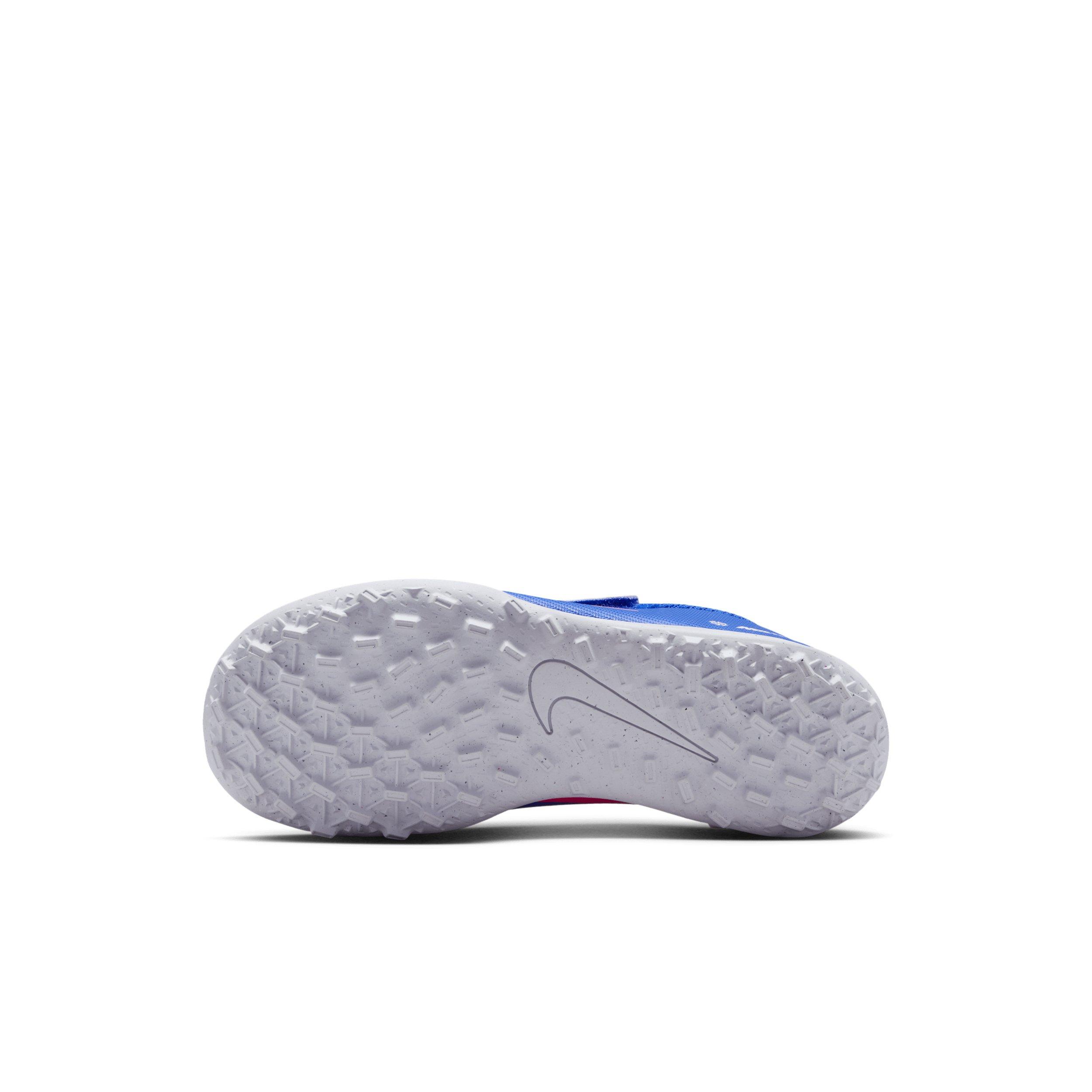 Nike Jr. Mercurial Vapor 16 Club Turf "Racer Blue/White" Preschool Kids' Soccer Shoe - BLUE/WHITE Thumbnail View 6