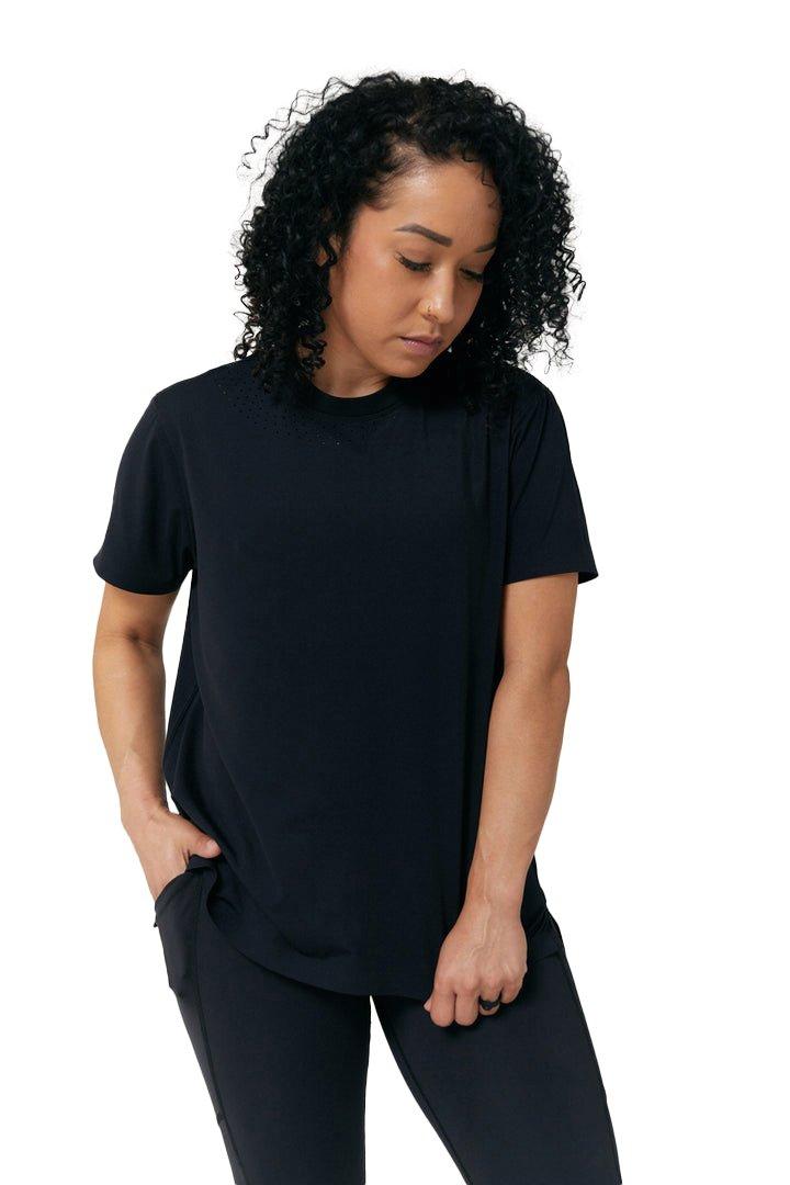RIP-IT Women's Short Sleeve Training Top - Black - BLACK Thumbnail View 1