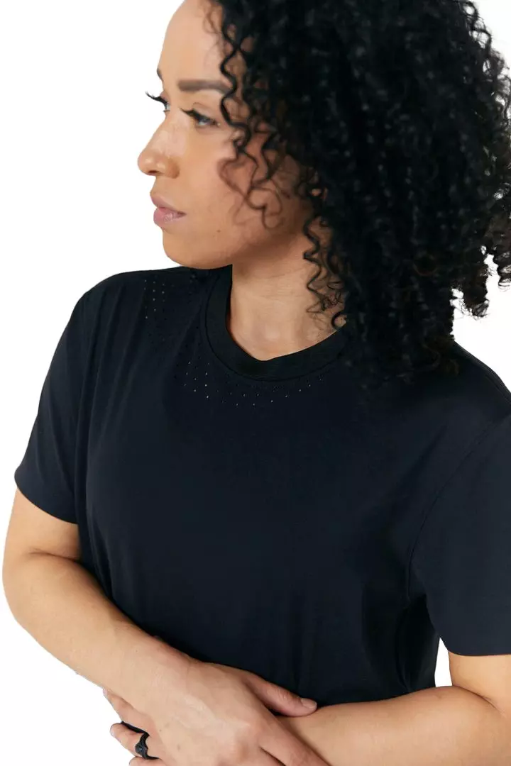 RIP-IT Women's Short Sleeve Training Top - Black - BLACK