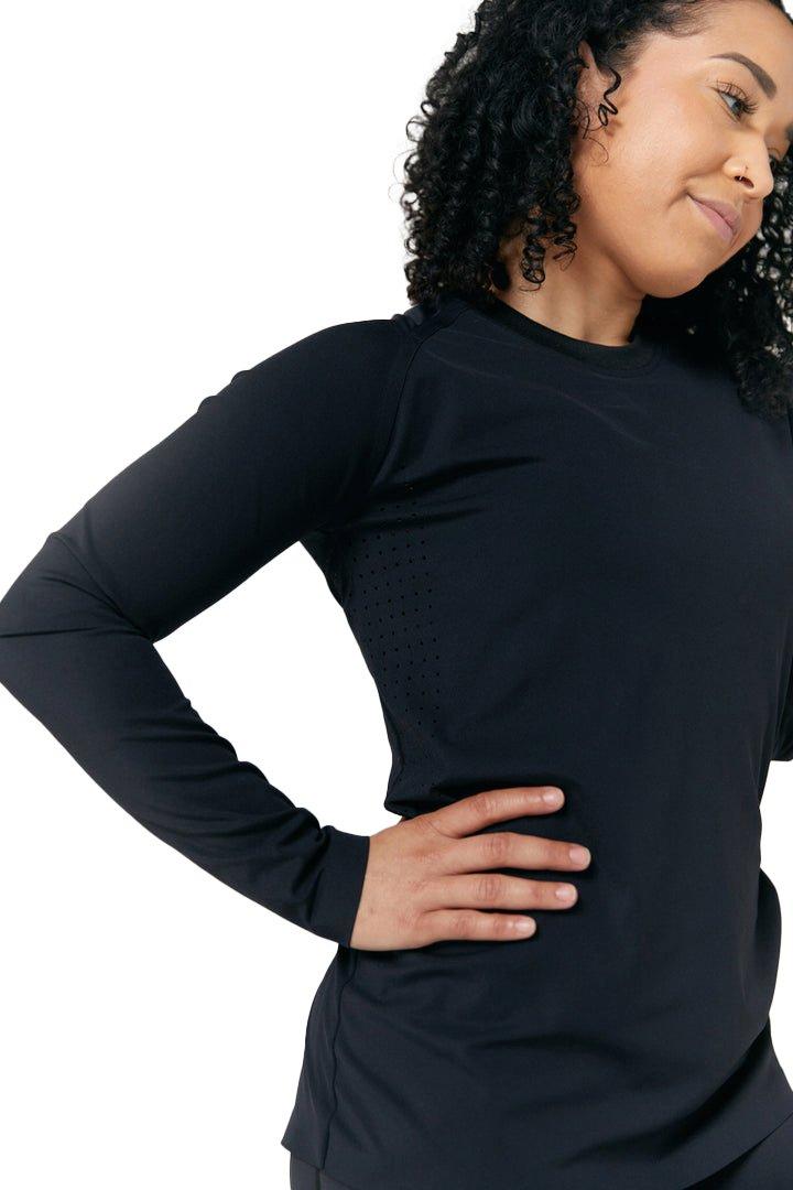 RIP-IT Women&rsquo;s Long Sleeve Training Top - Black - BLACK Thumbnail View 2