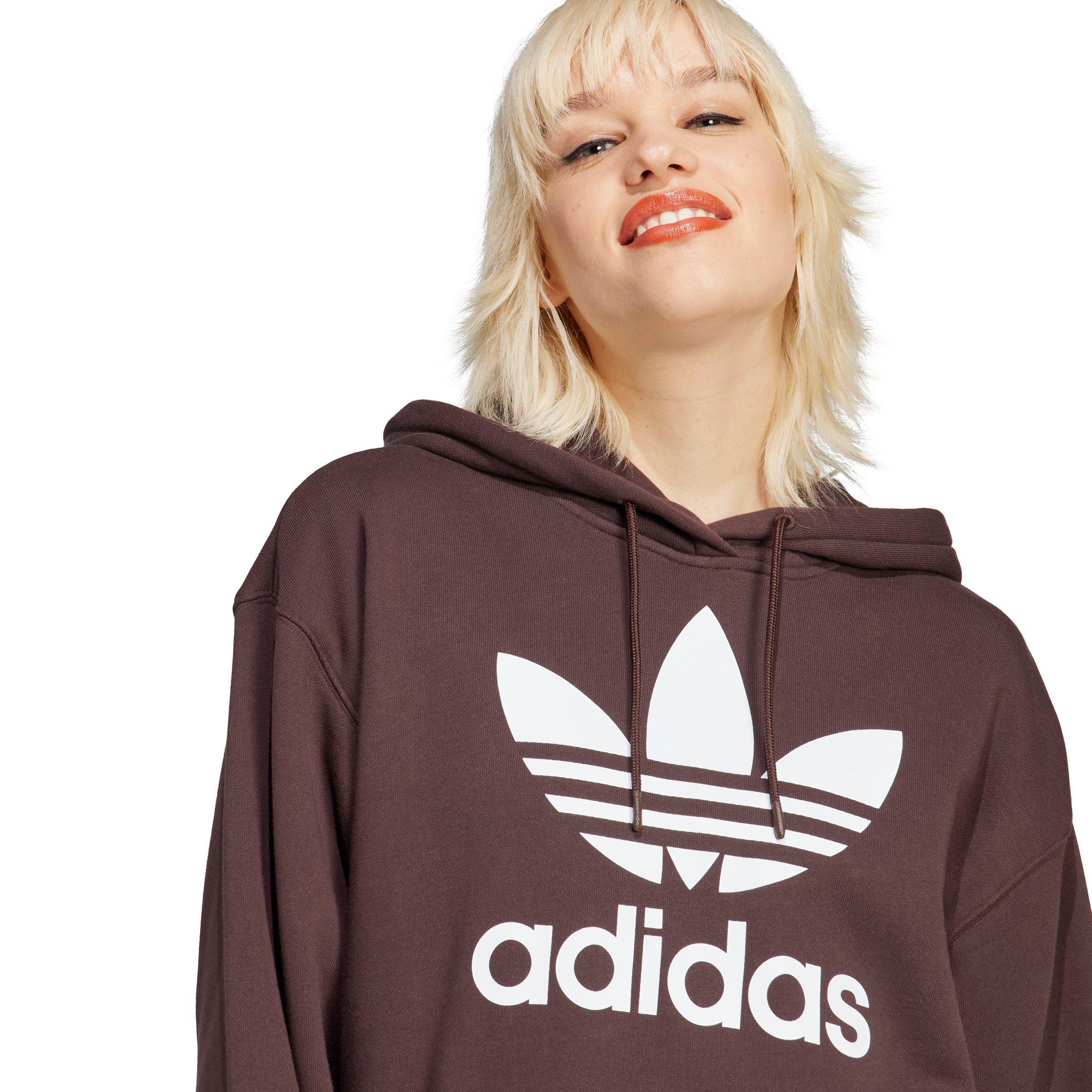 Adidas originals boyfriend outlet trefoil hoodie - khaki