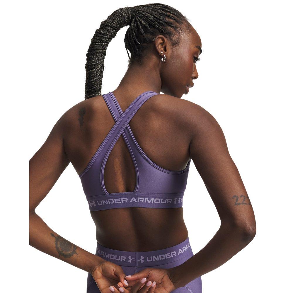 Under Armour Women's Crossback Mid Medium-Support Sports Bra - Purple - PURPLE Thumbnail View 2