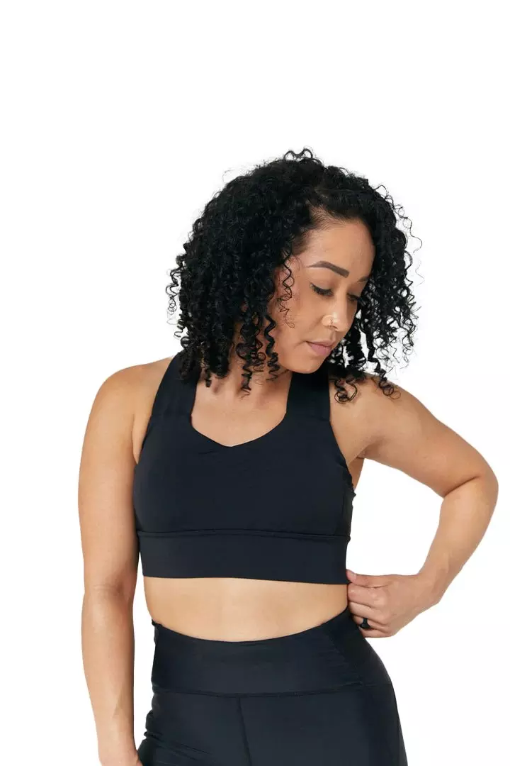 Medium Support Sports Bralette - Black - Ladies