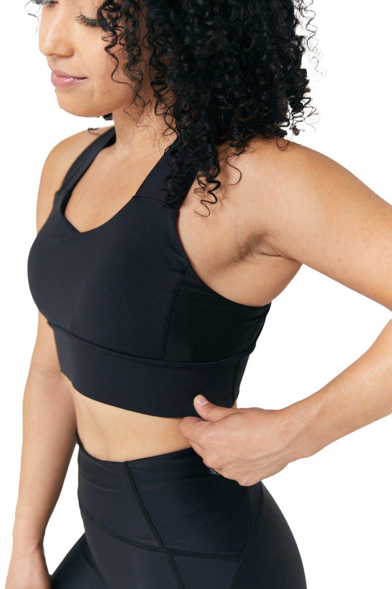 RIP-IT Women's Medium Support Sports Bra - Black - BLACK Thumbnail View 3