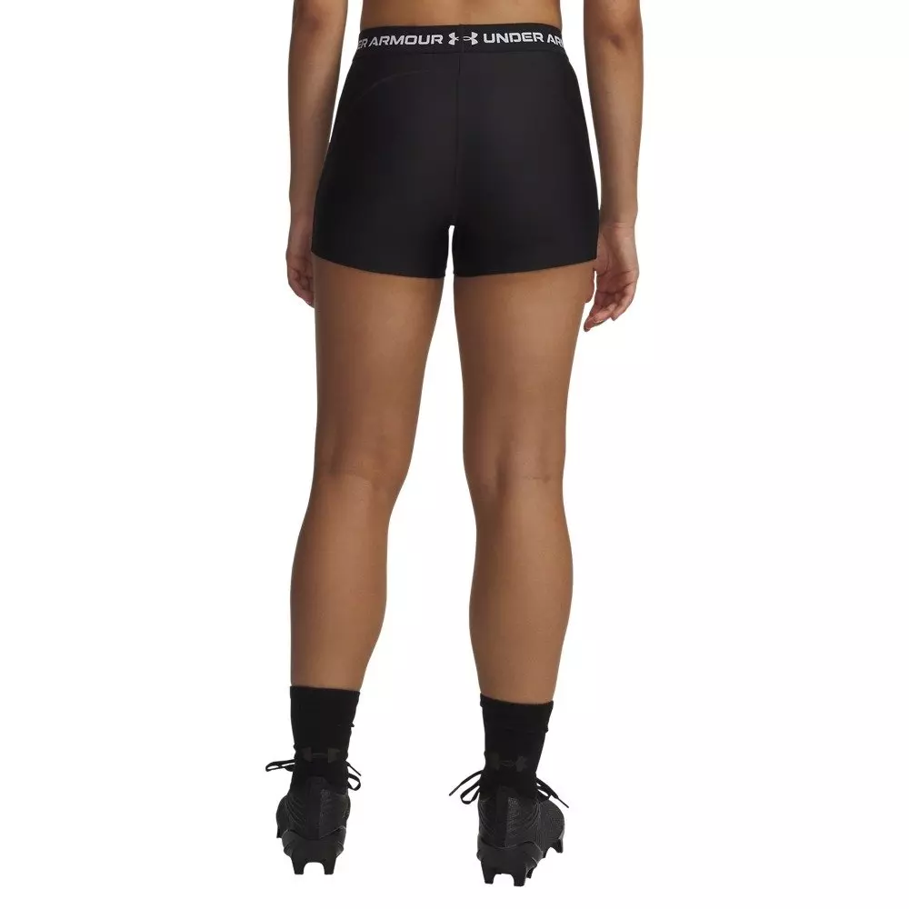 Under Armour Women's HeatGear Shorty 3" Shorts - Black/White - BLACK/WHITE