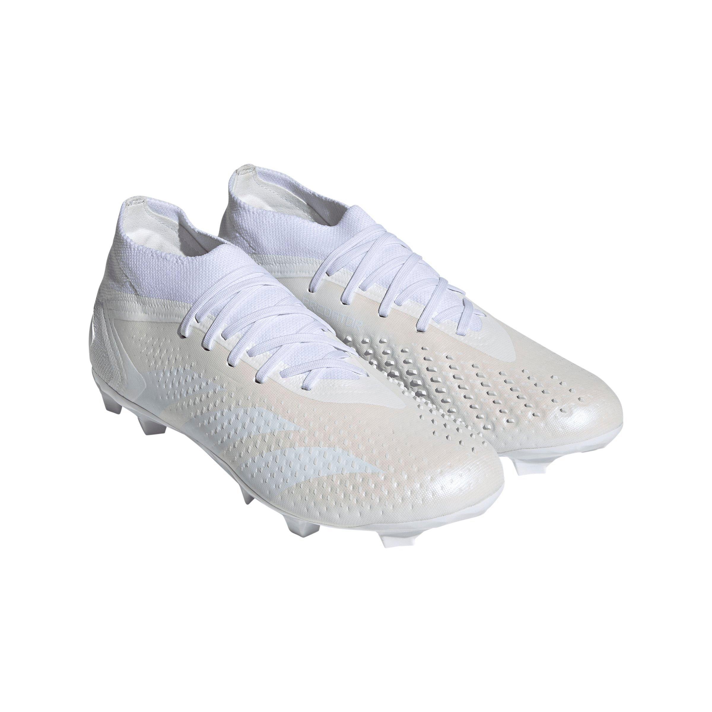 adidas Predator Accuracy.2 Firm Ground "Ftwr White/Ftwr White/Core Black" Men's Soccer Cleat - WHITE/WHITE/BLACK Thumbnail View 3