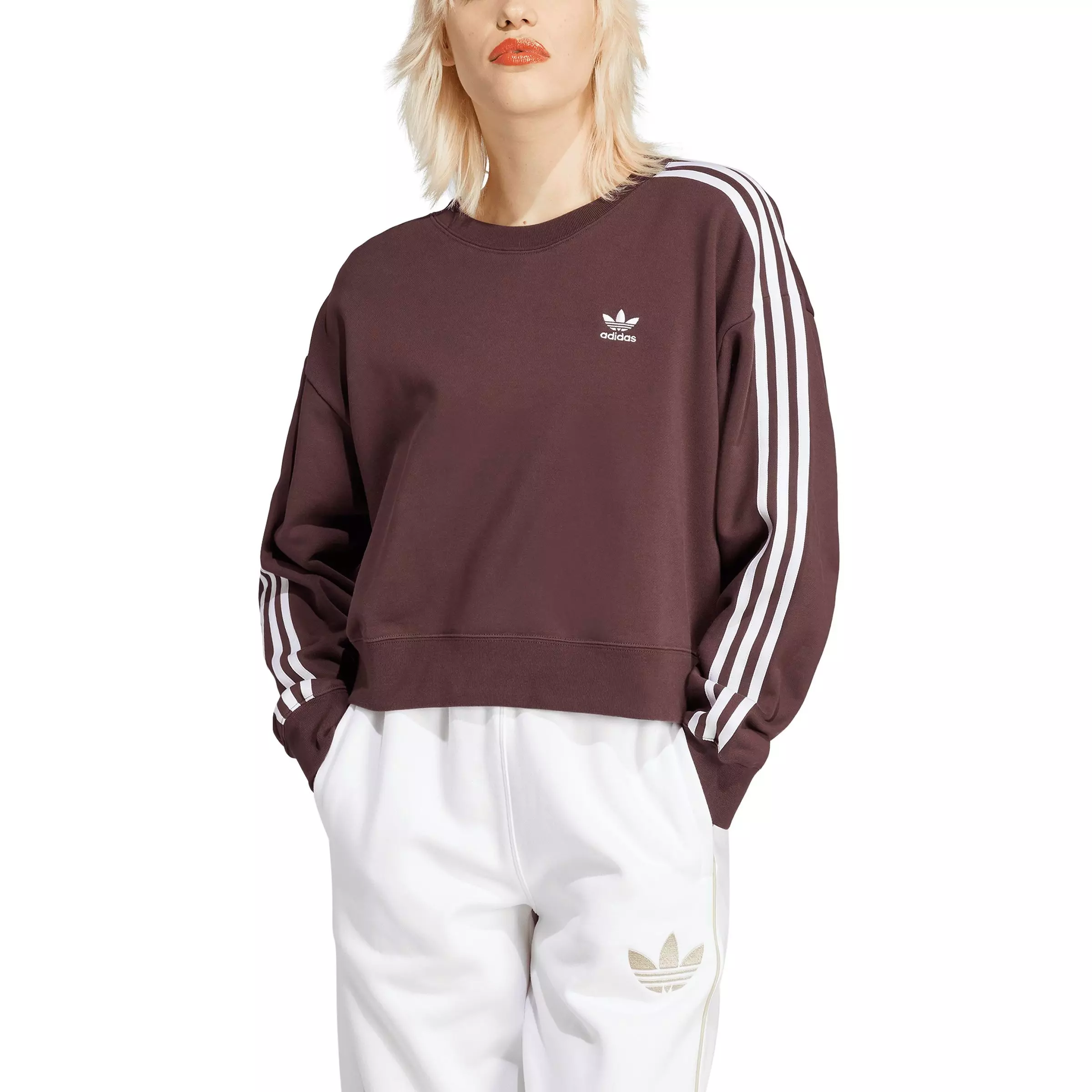 adidas Women's Originals Adicolor Classics Loose Sweatshirt - Dark Brown - DK BROWN