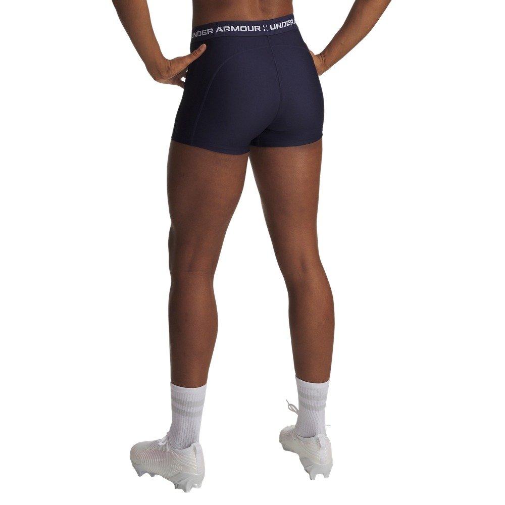 Under Armour Women's HeatGear Shorty 3" Shorts - Navy/White - NAVY/WHITE Thumbnail View 2
