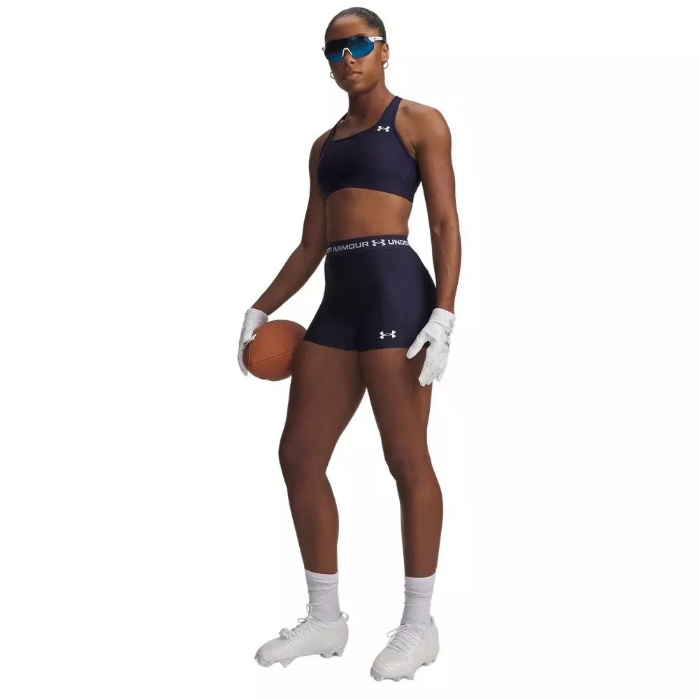Under Armour Women's HeatGear Shorty 3" Shorts - Navy/White - NAVY/WHITE