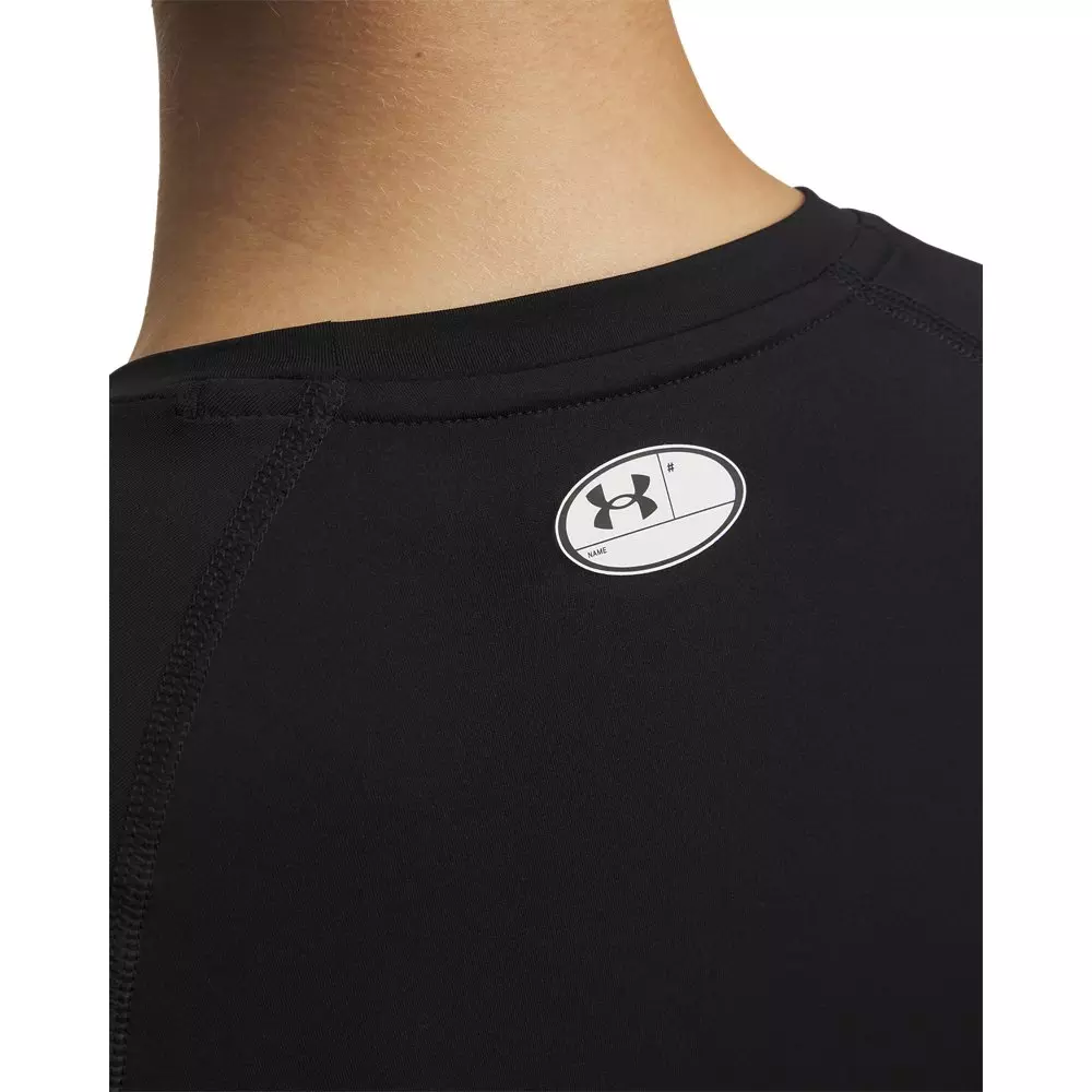 Under Armour Women's HeatGear Compression Long Sleeve - Black/White - BLACK/WHITE