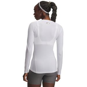 Under Armour Women's HeatGear Compression Long Sleeve - White/Grey