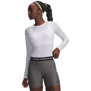 Under Armour Women's HeatGear Compression Long Sleeve - White/Grey