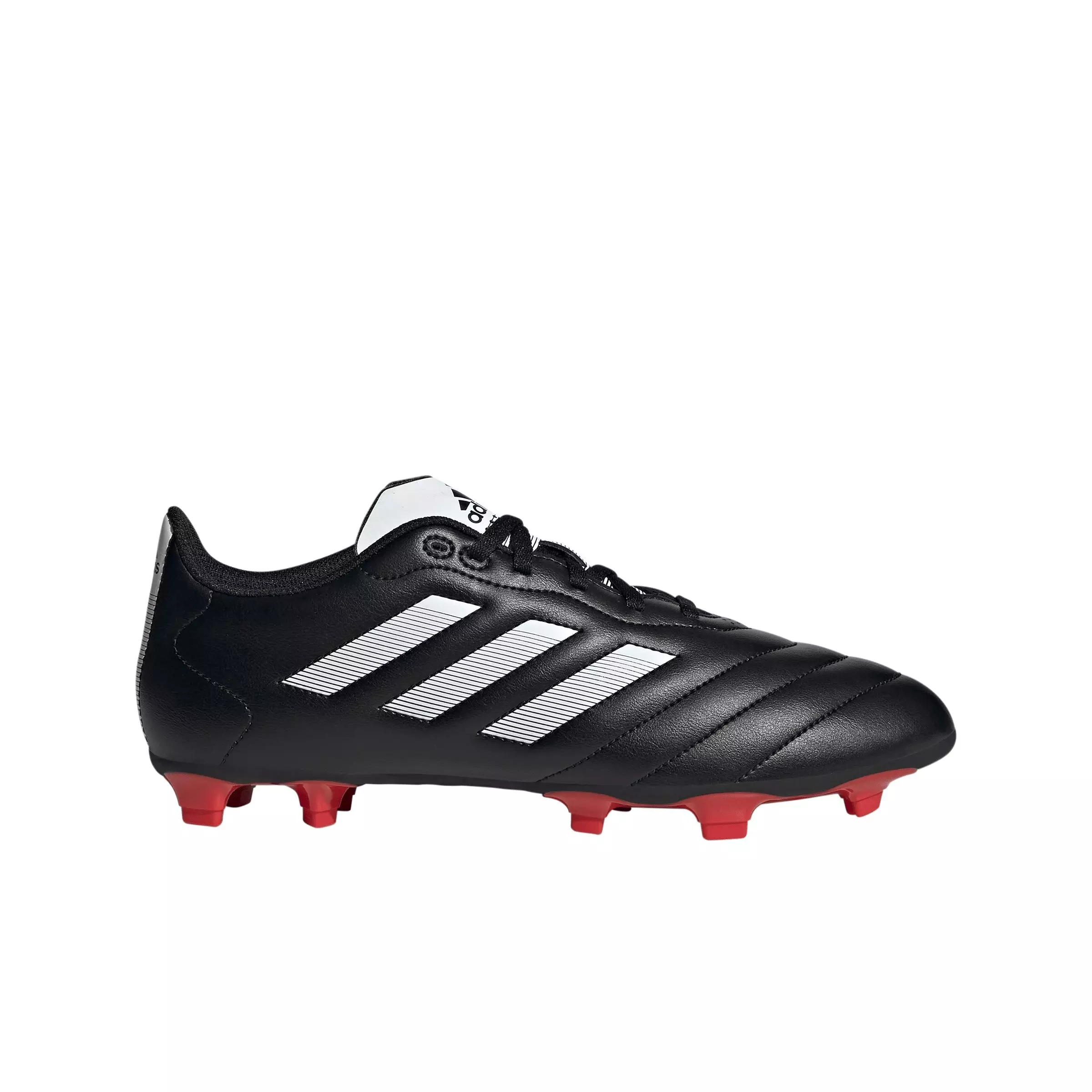 adidas Goletto VIII Firm Ground "Core Black/Ftwr White/Red" Men's Soccer Cleat - BLACK/WHITE/RED
