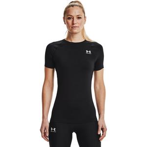 Under Armour Women's HeatGear Compression Short Sleeve Shirt - Black/White