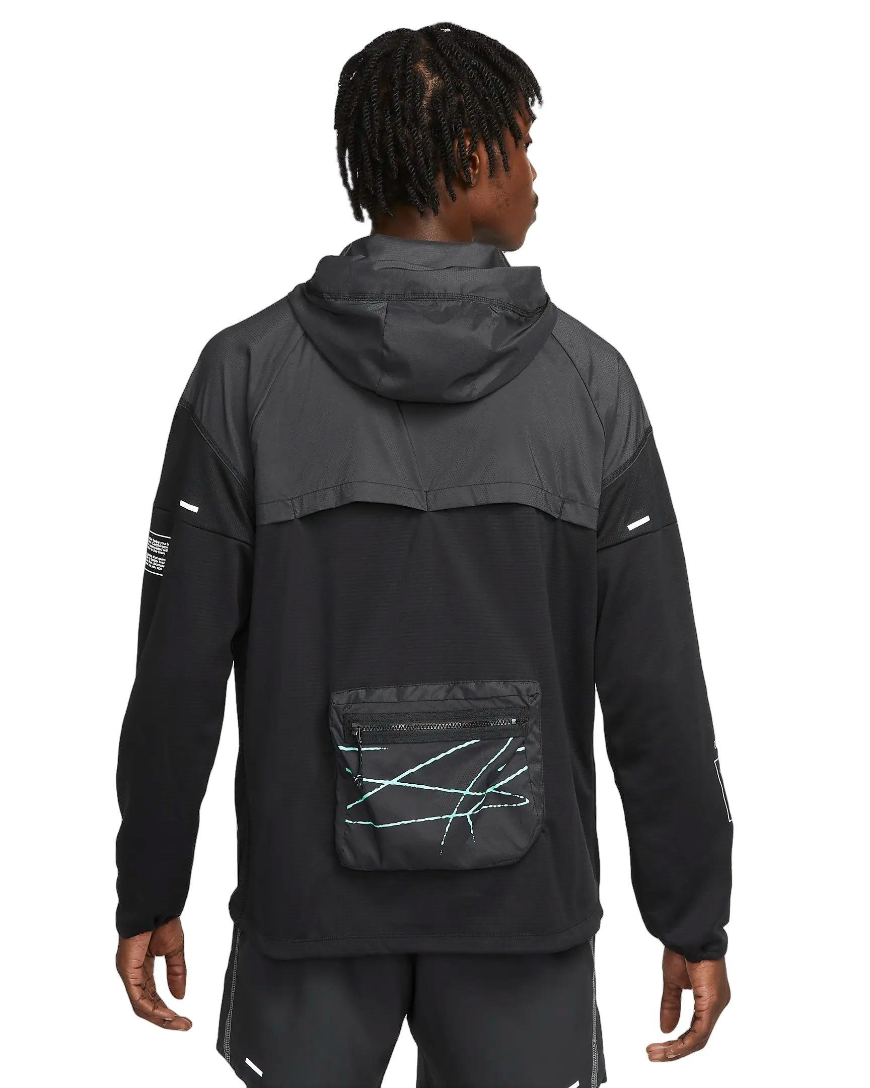 Nike Men's Windrunner DYE Running Jacket - BLACK Thumbnail View 2