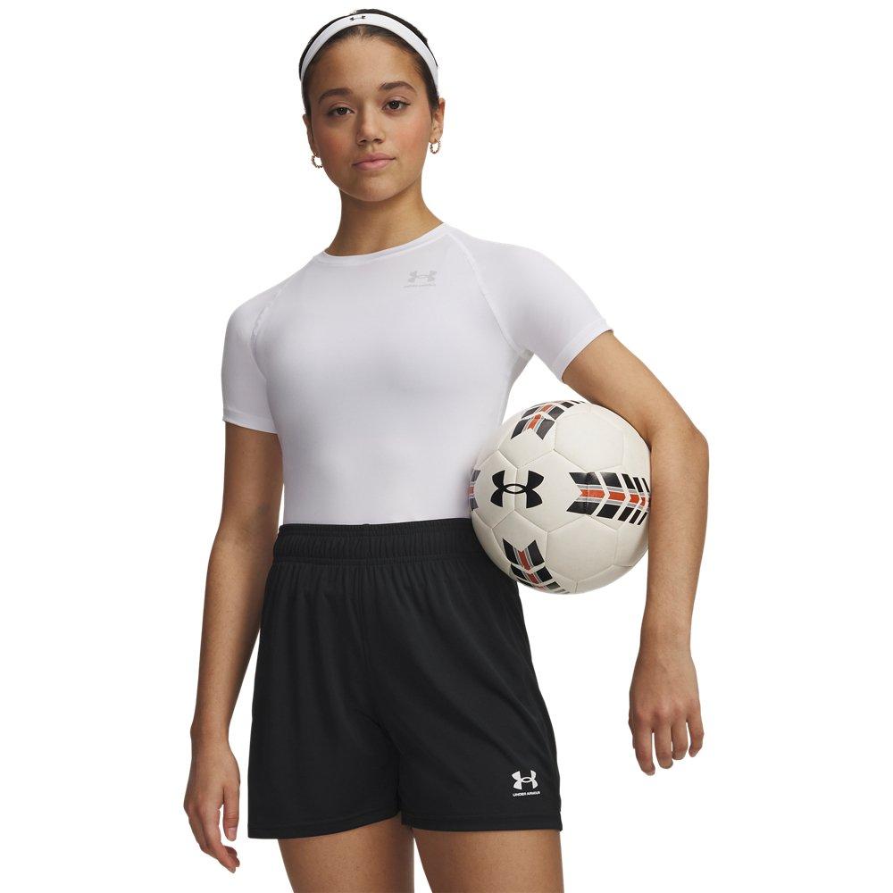 Under Armour Women's HeatGear Compression Short Sleeve Shirt - White/Grey - WHITE/GREY Thumbnail View 1