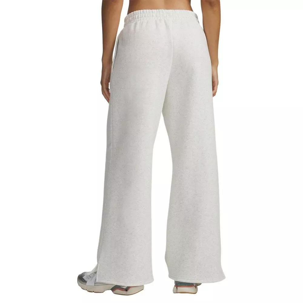 Under Armour Women's Icon Fleece Wide Leg Pants - Grey/White - GREY/WHITE