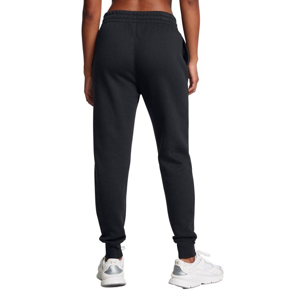 Under Armour Women's Icon Fleece Joggers - Black/White - BLACK/WHITE Thumbnail View 2
