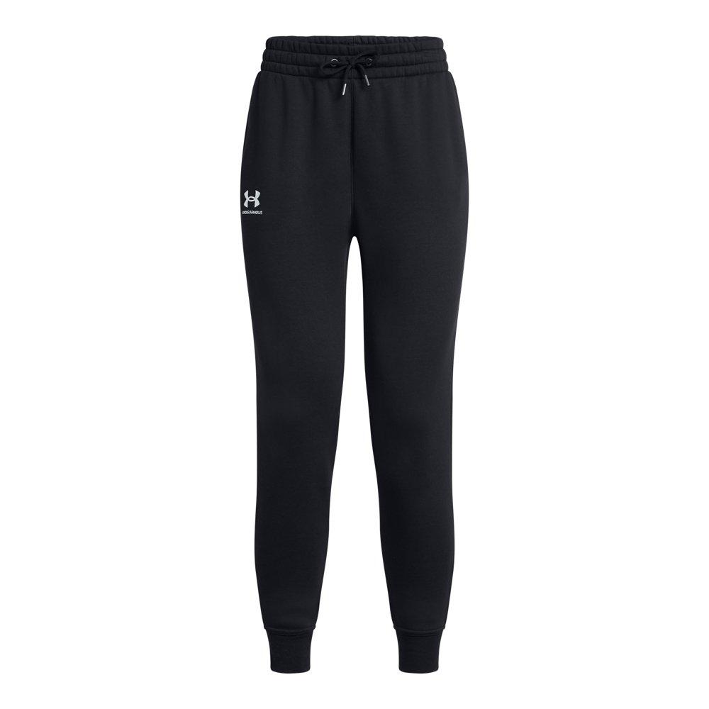 Under Armour Women's Icon Fleece Joggers - Black/White - BLACK/WHITE Thumbnail View 5