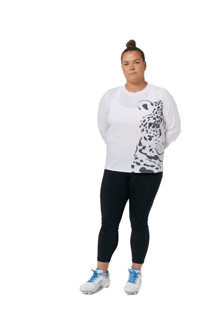 RIP-IT Women's Leopard Cast Long Sleeve Training Top - White - WHITE Thumbnail View 1